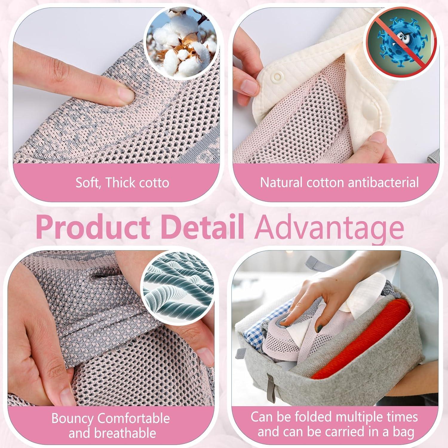 Portabebés ergonómico Rosa Claro para 3.2-15 kg - Algodón