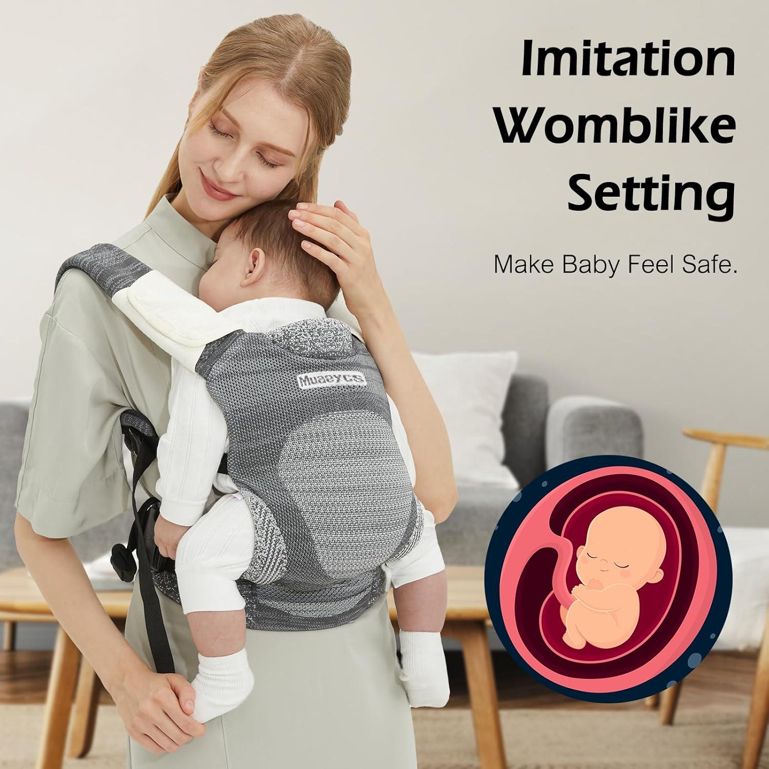 Portabebés ergonómico Rosa Claro para 3.2-15 kg - Algodón