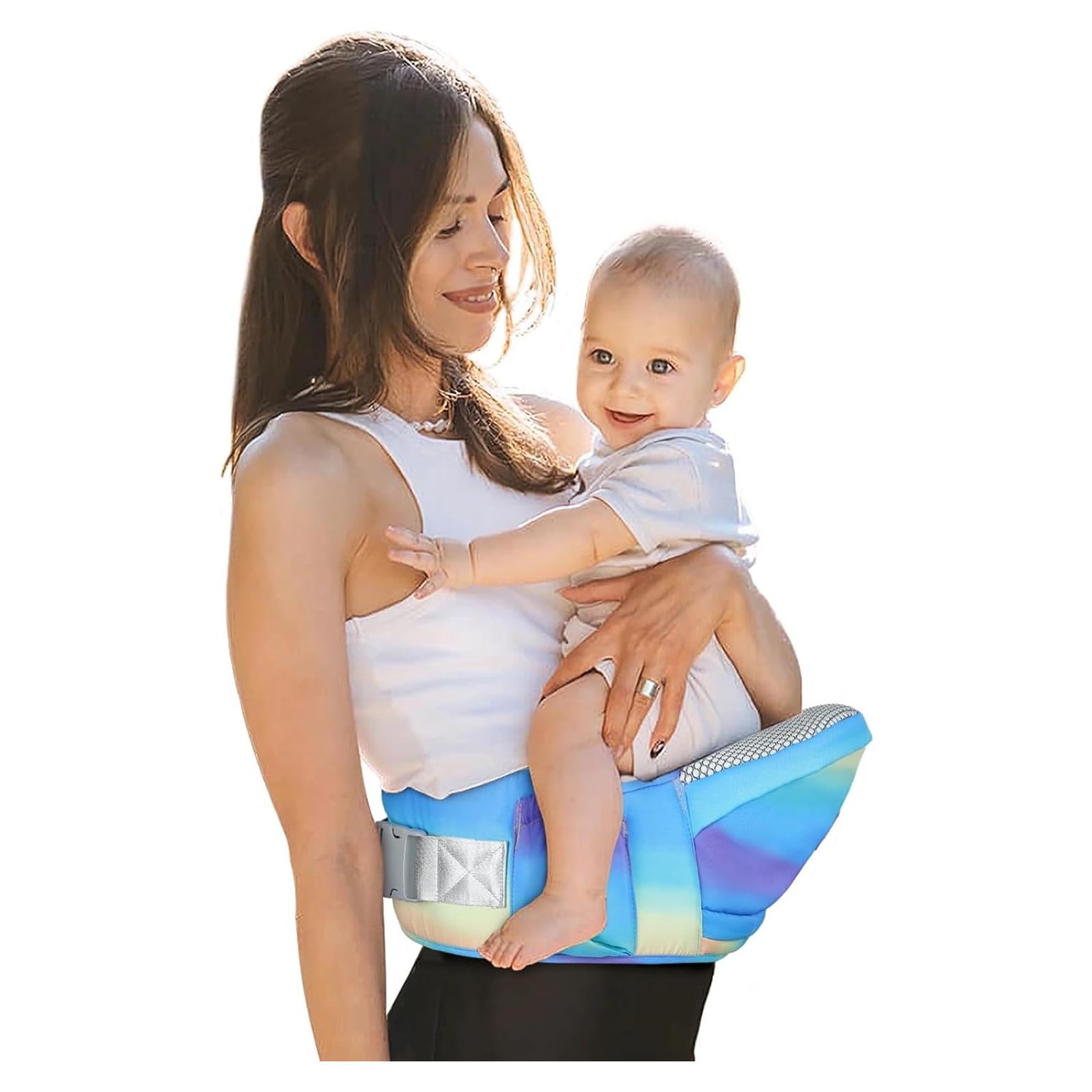 Portabebés Ergonómico Arcoíris con Asiento de Cadera 0-30 kg
