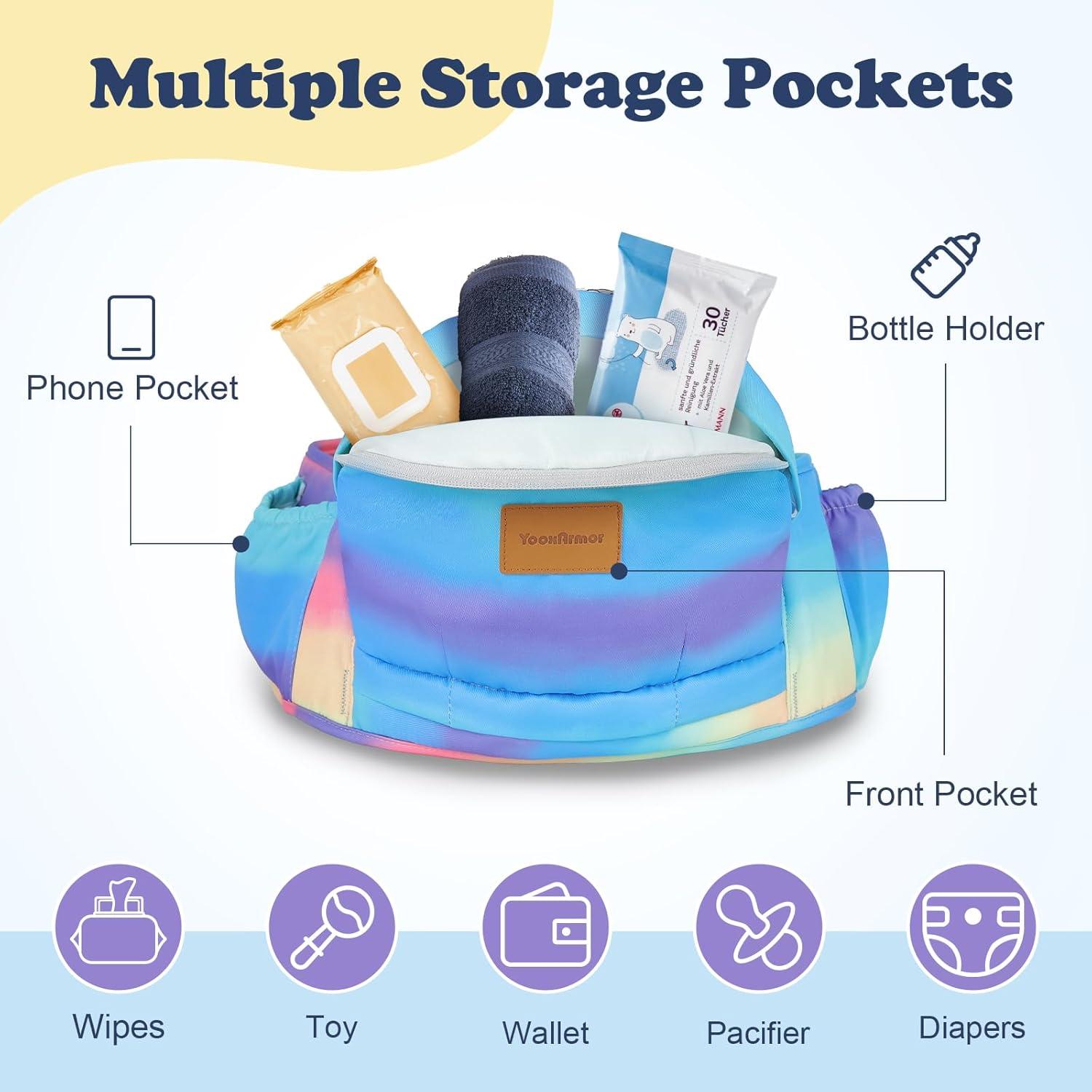 Portabebés Ergonómico Arcoíris con Asiento de Cadera 0-30 kg