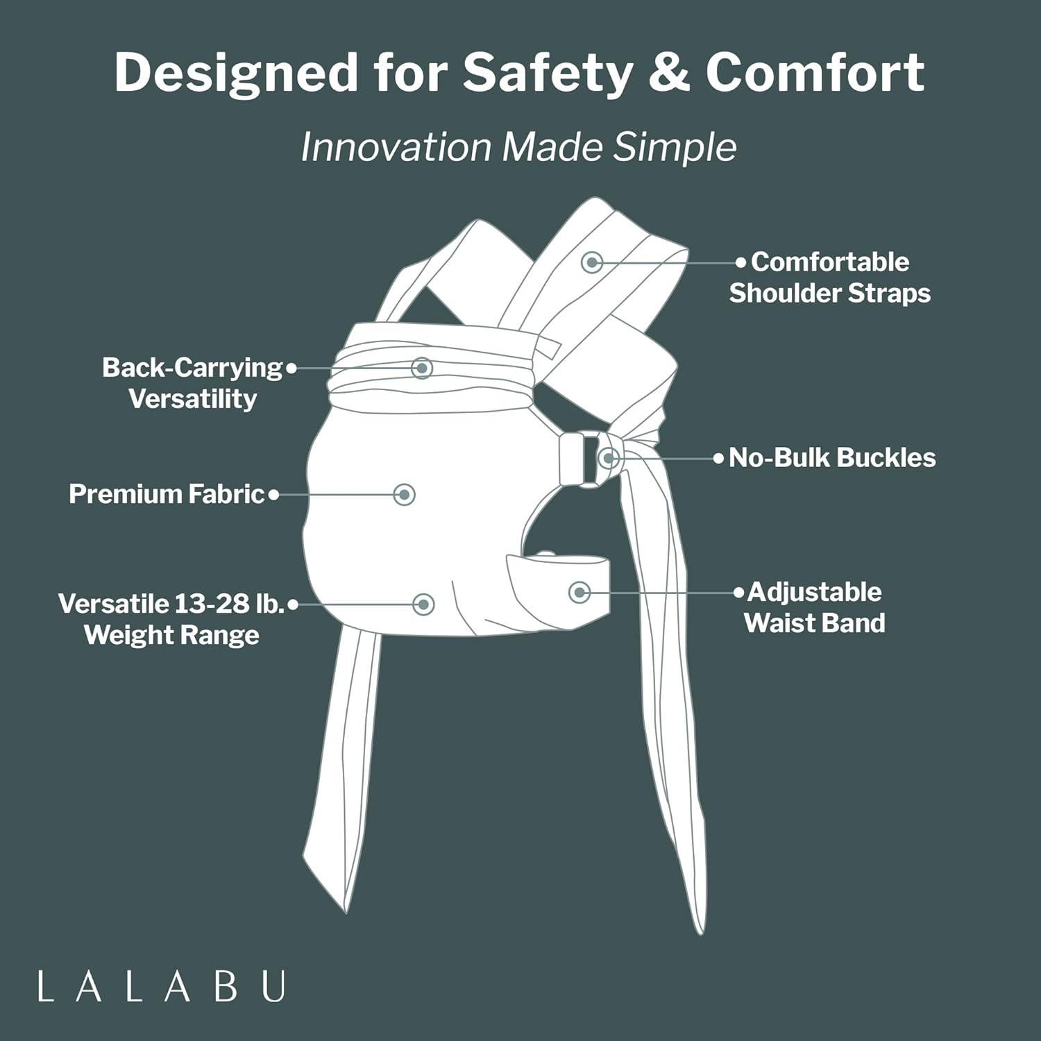 Lalabu Simple Wrap Portabebés Natural 5.9-12.7 kg Ergonómico