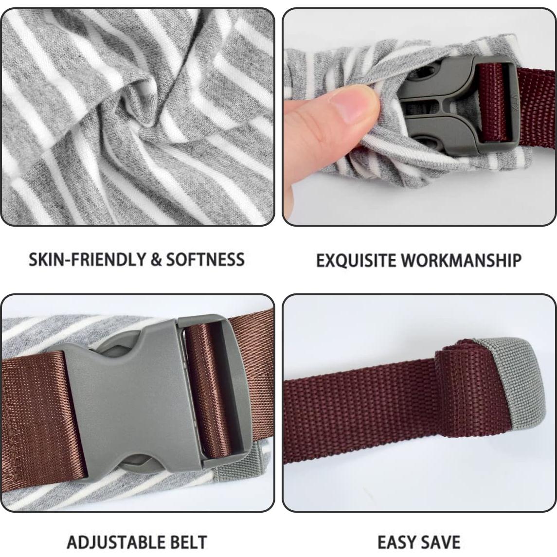 Fular Portabebés Algodón vrbabies Rayas Grises Ajustable