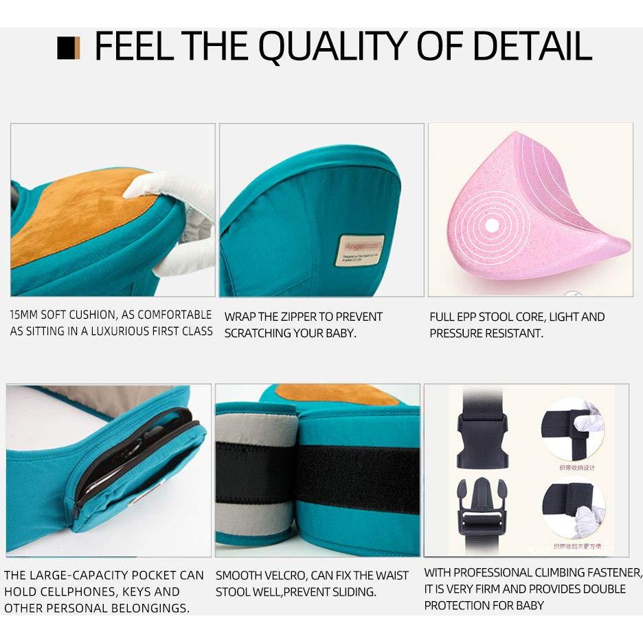 Portabebés Ergonomico ANGELBB Gris con Asiento de Cadera Ajustable