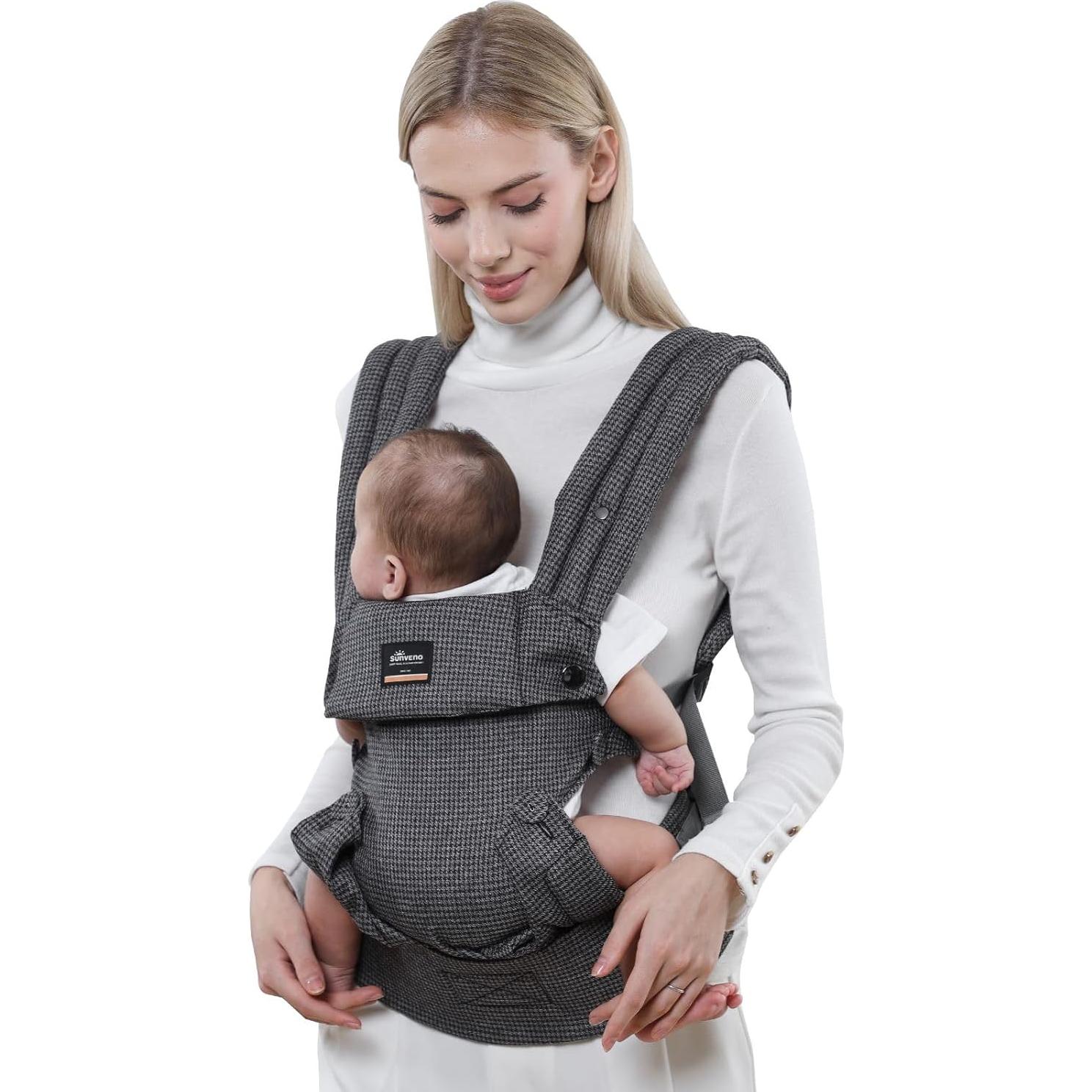 Portabebés Ergonómico SUNVENO Ajustable 0-14.97 kg Gris
