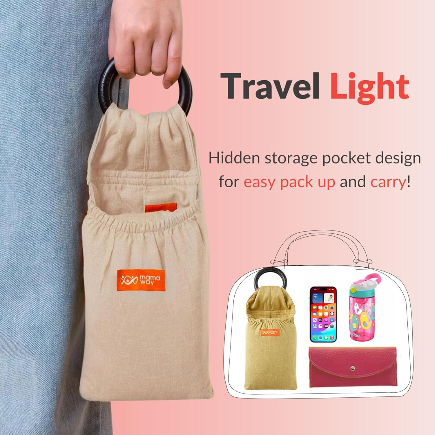 Mamaway Sling de Anillo para Bebés - Soporta hasta 75kg, Carbón