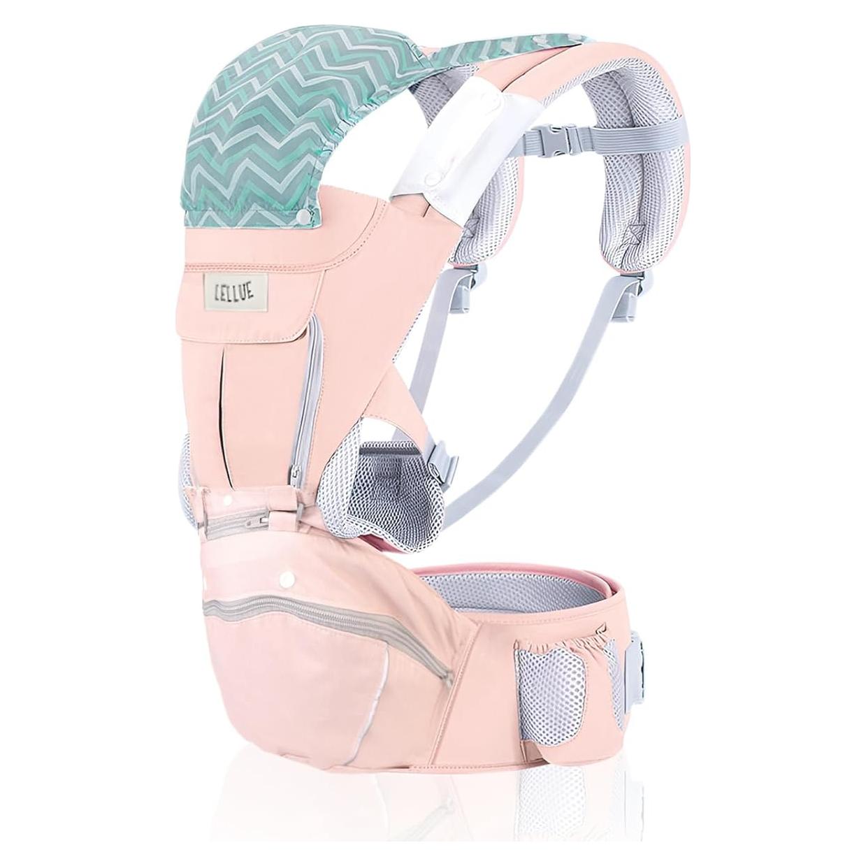 Portabebés ergonómico Rosa 100% algodón hasta 20 kg