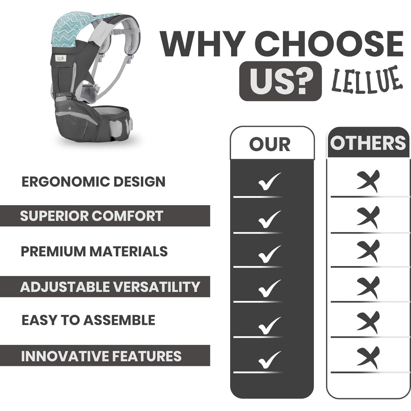 Portabebés ergonómico Rosa 100% algodón hasta 20 kg