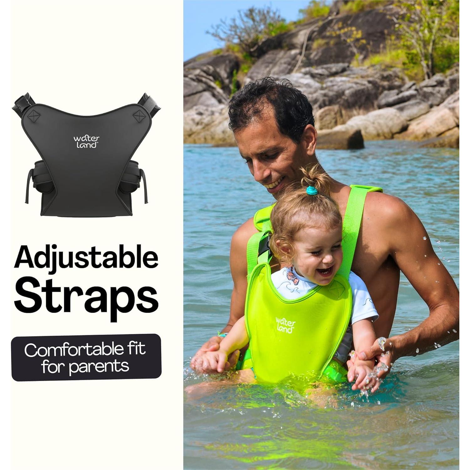 Portabebés WaterLand Gris - Impermeable y Ajustable para Bebés