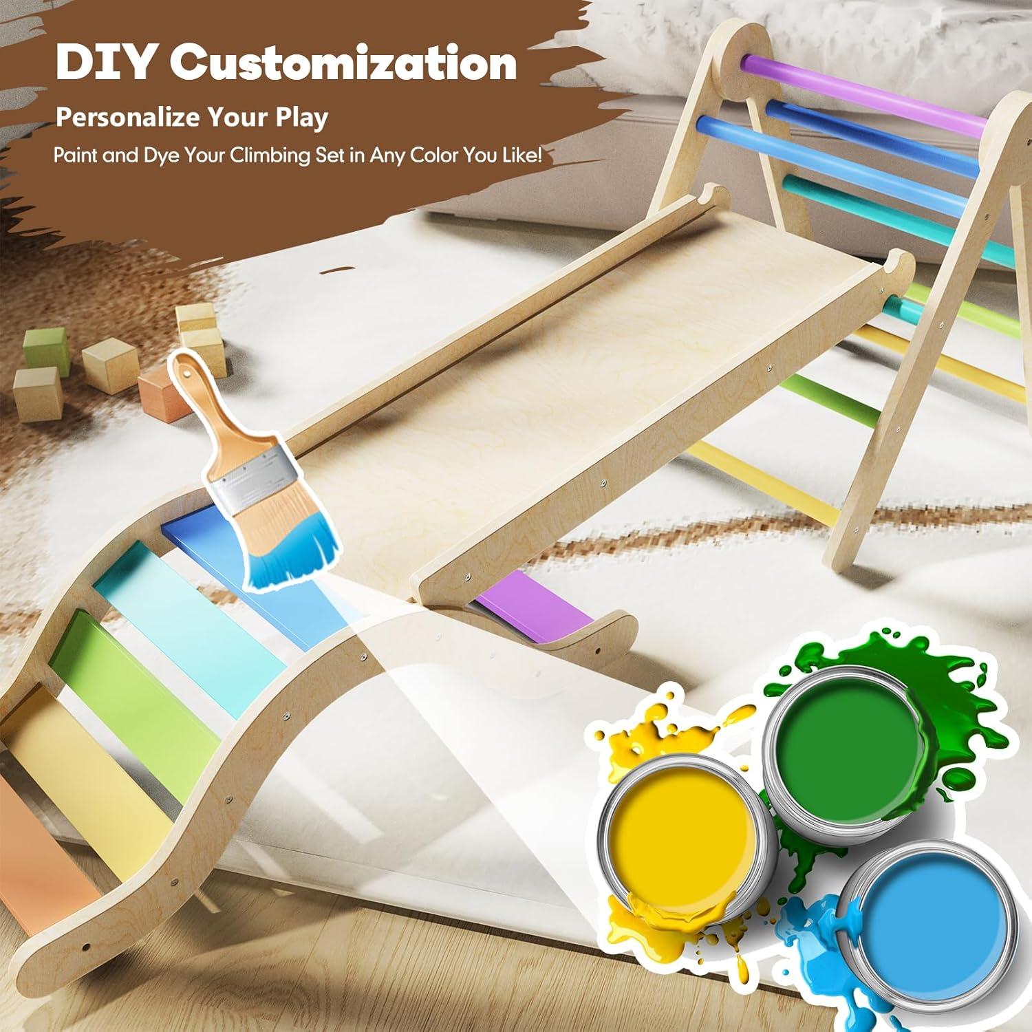 Conjunto de Escalada Montessori 7 en 1 doowroodni Natural