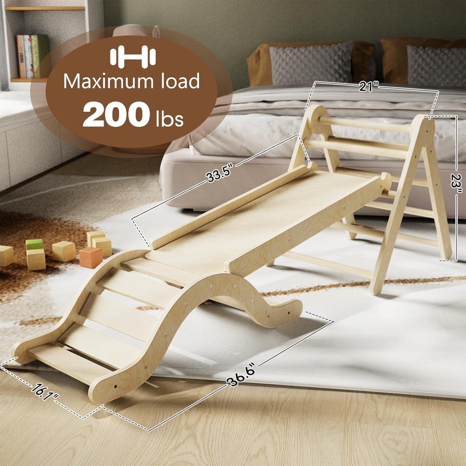 Conjunto de Escalada Montessori 7 en 1 doowroodni Natural