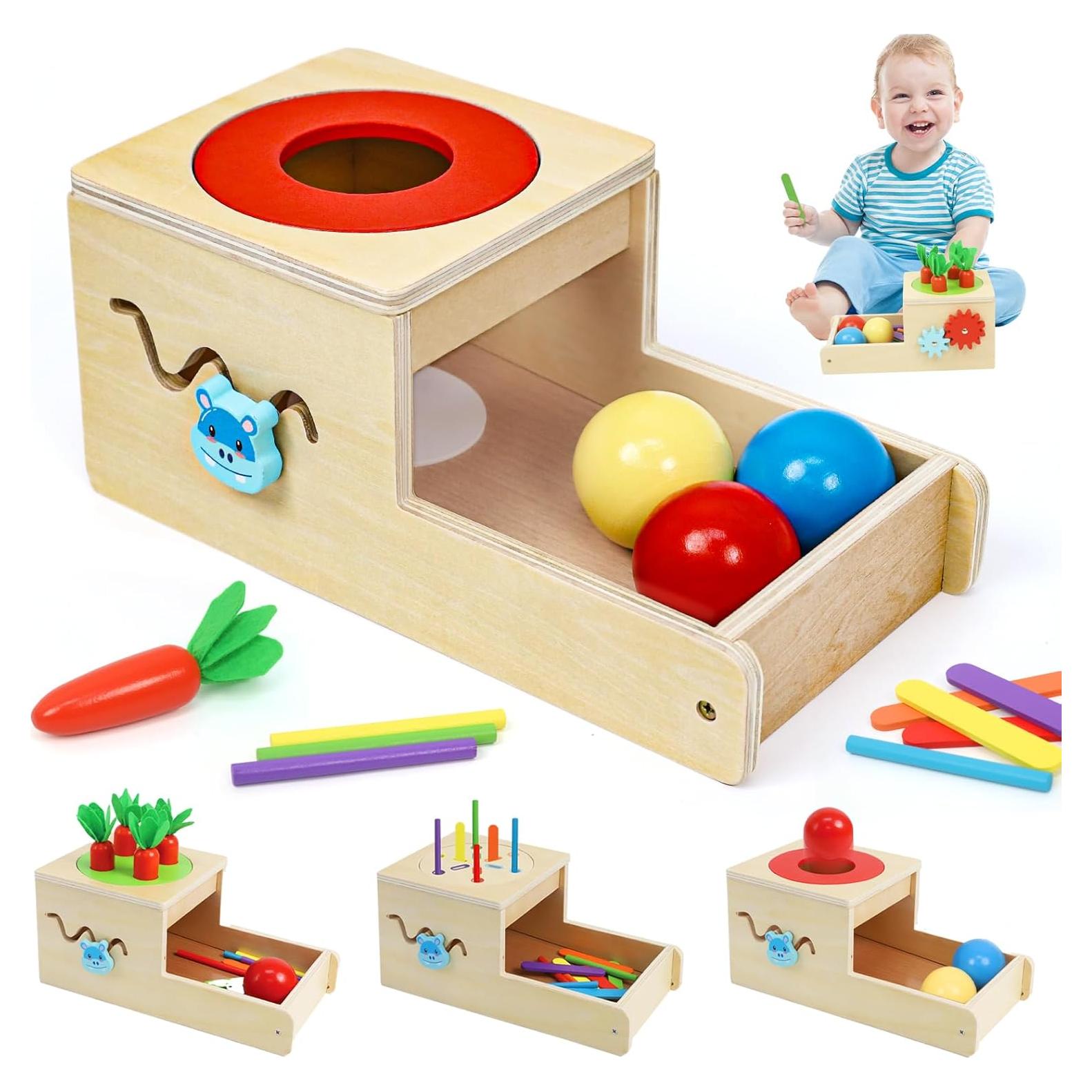 Juguetes Montessori Wdmiya 6 en 1 Madera Educativos 0-3 Años