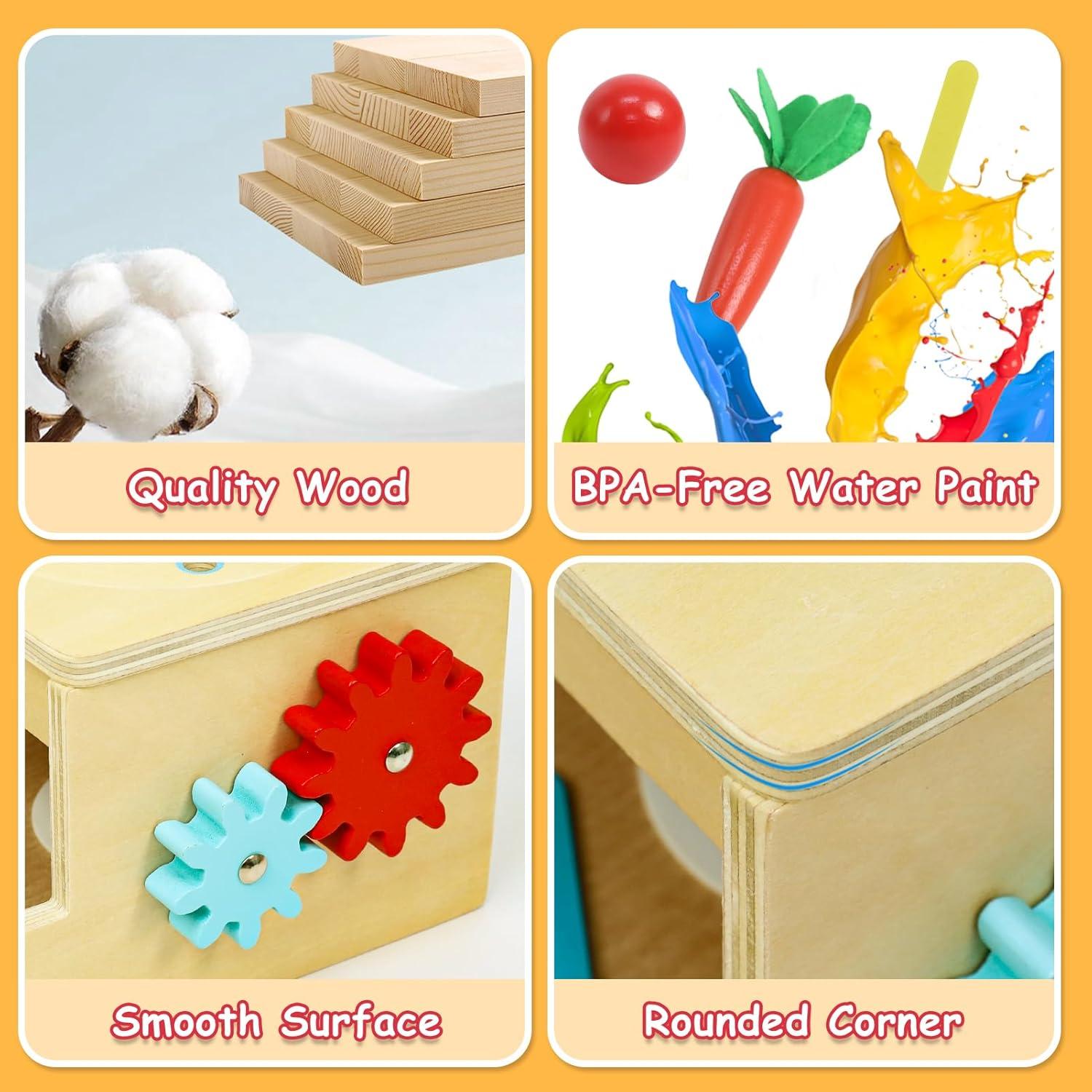 Juguetes Montessori Wdmiya 6 en 1 Madera Educativos 0-3 Años