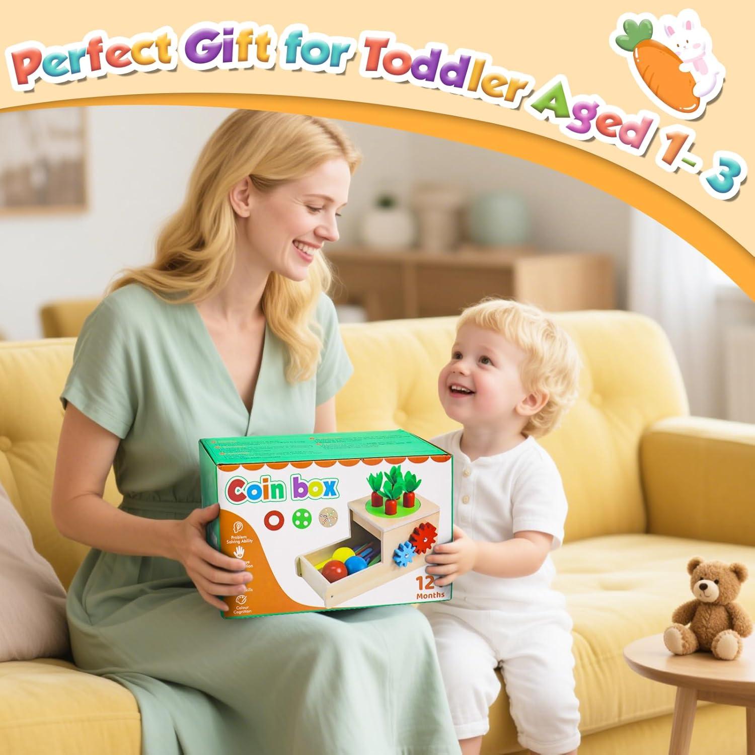 Juguetes Montessori Wdmiya 6 en 1 Madera Educativos 0-3 Años