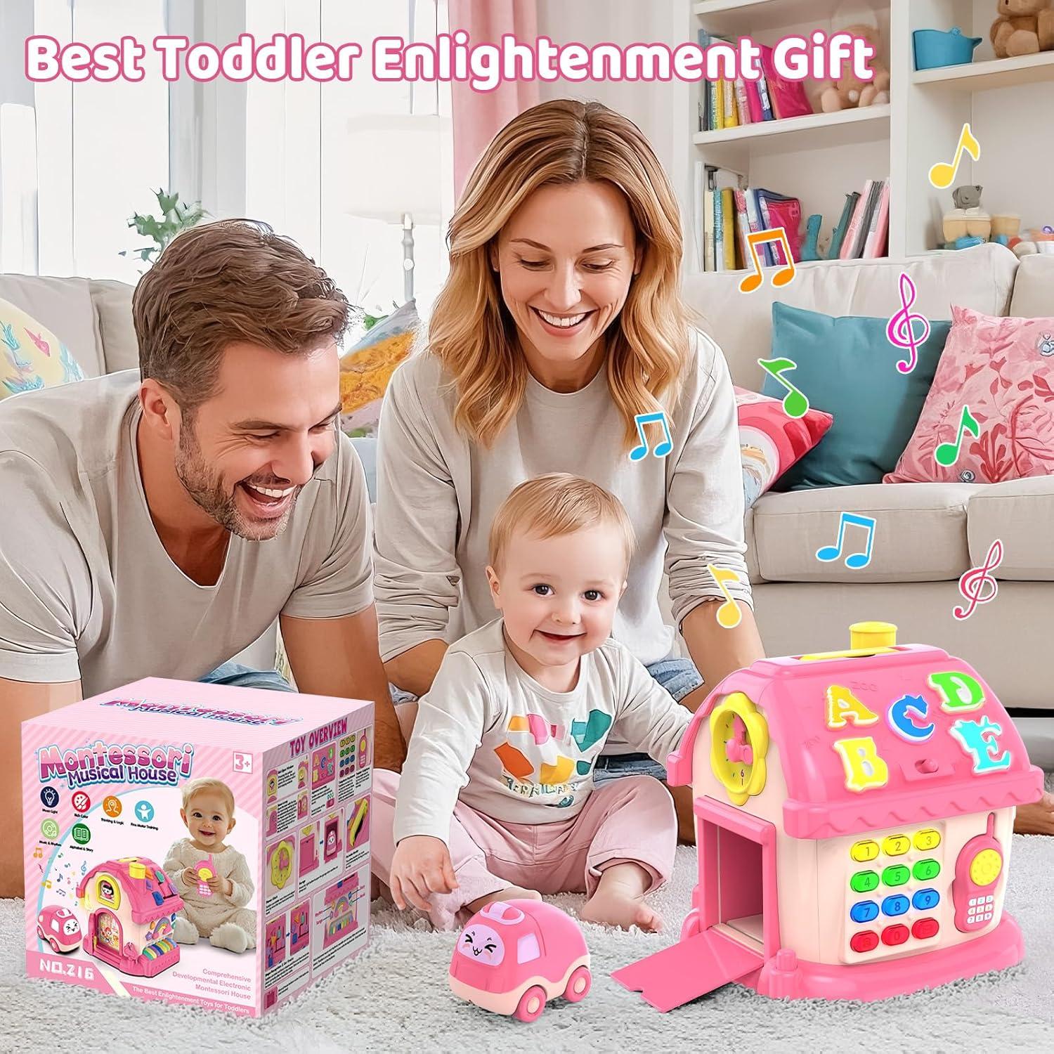 Casa Musical Montessori Fidecexv 12-en-1 para Niños 1-3 Años