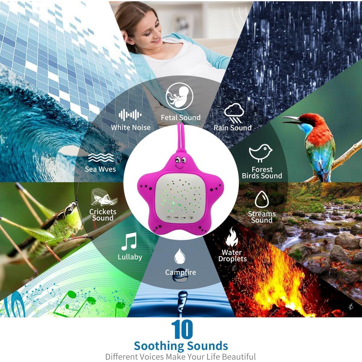 Máquina de Sonido Blanco Portátil Junfu JM922 para Bebés