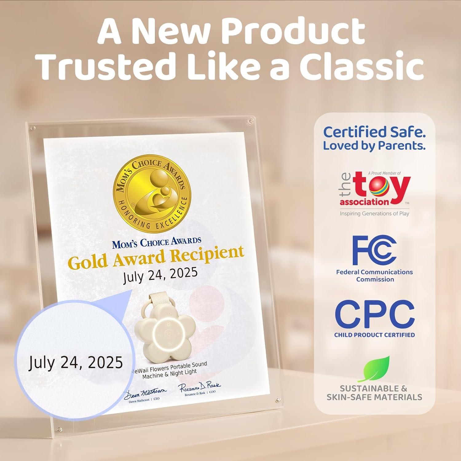 Máquina de Sonido Blanco Portátil Mewaii 25 Sonidos Bebés