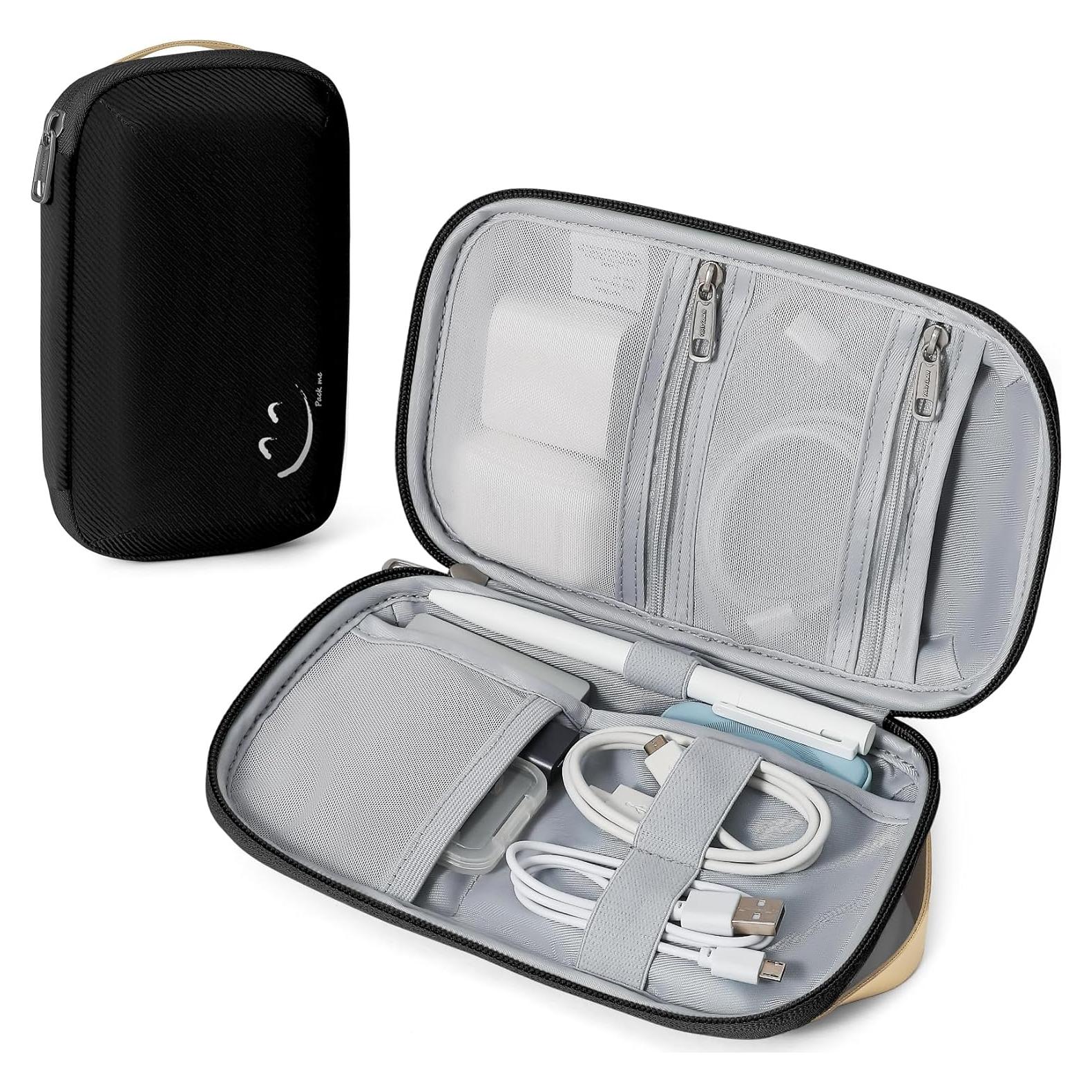 Organizador de Cables Travelkin Pequeño Negro Volcánico 21.1x13.5cm