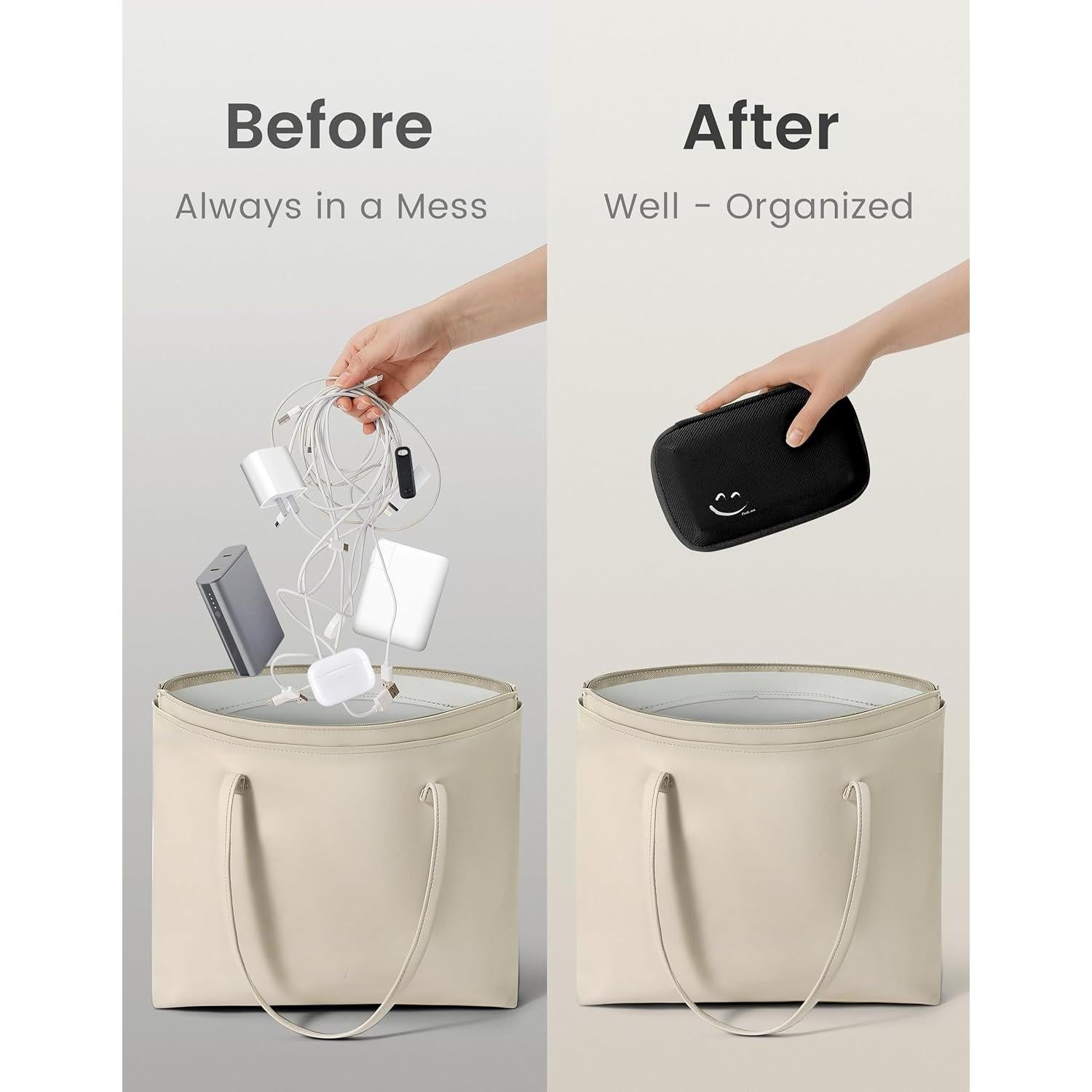 Organizador de Cables Travelkin Pequeño Negro Volcánico 21.1x13.5cm