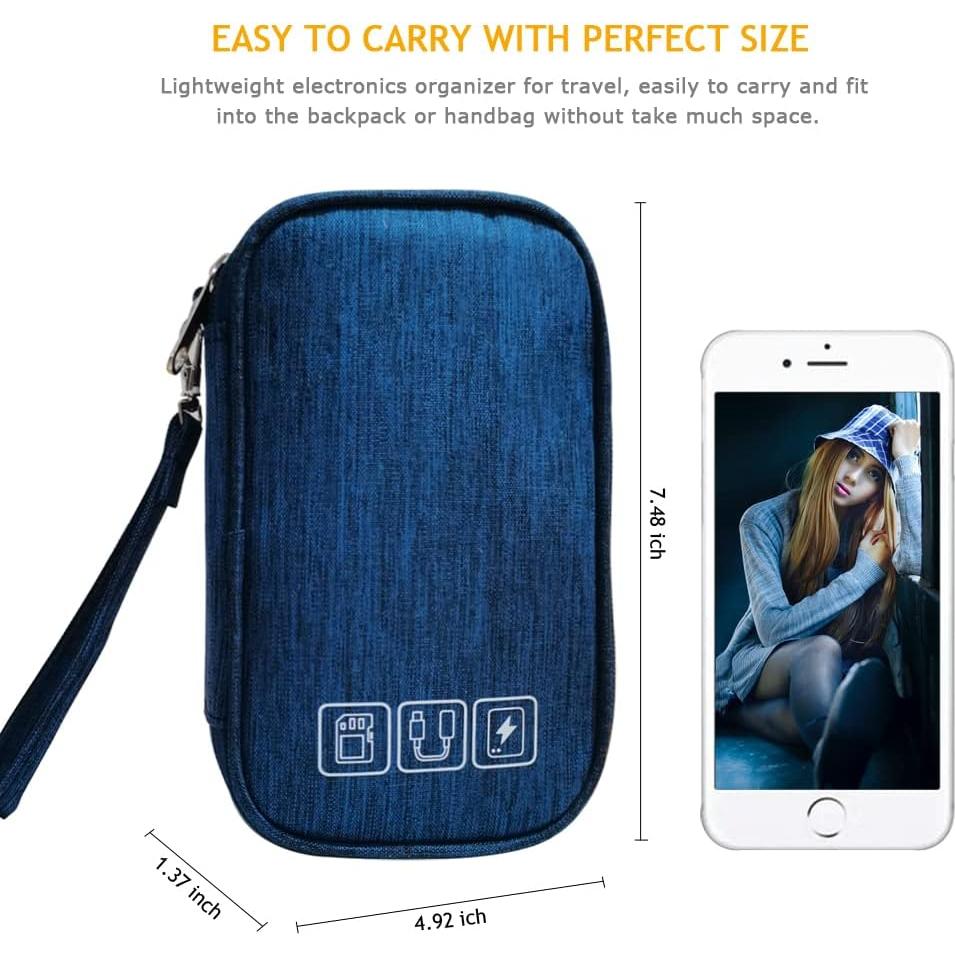 Bolsa Organizadora de Cables DUMEALAGR Marino 20.4x14x3.5cm