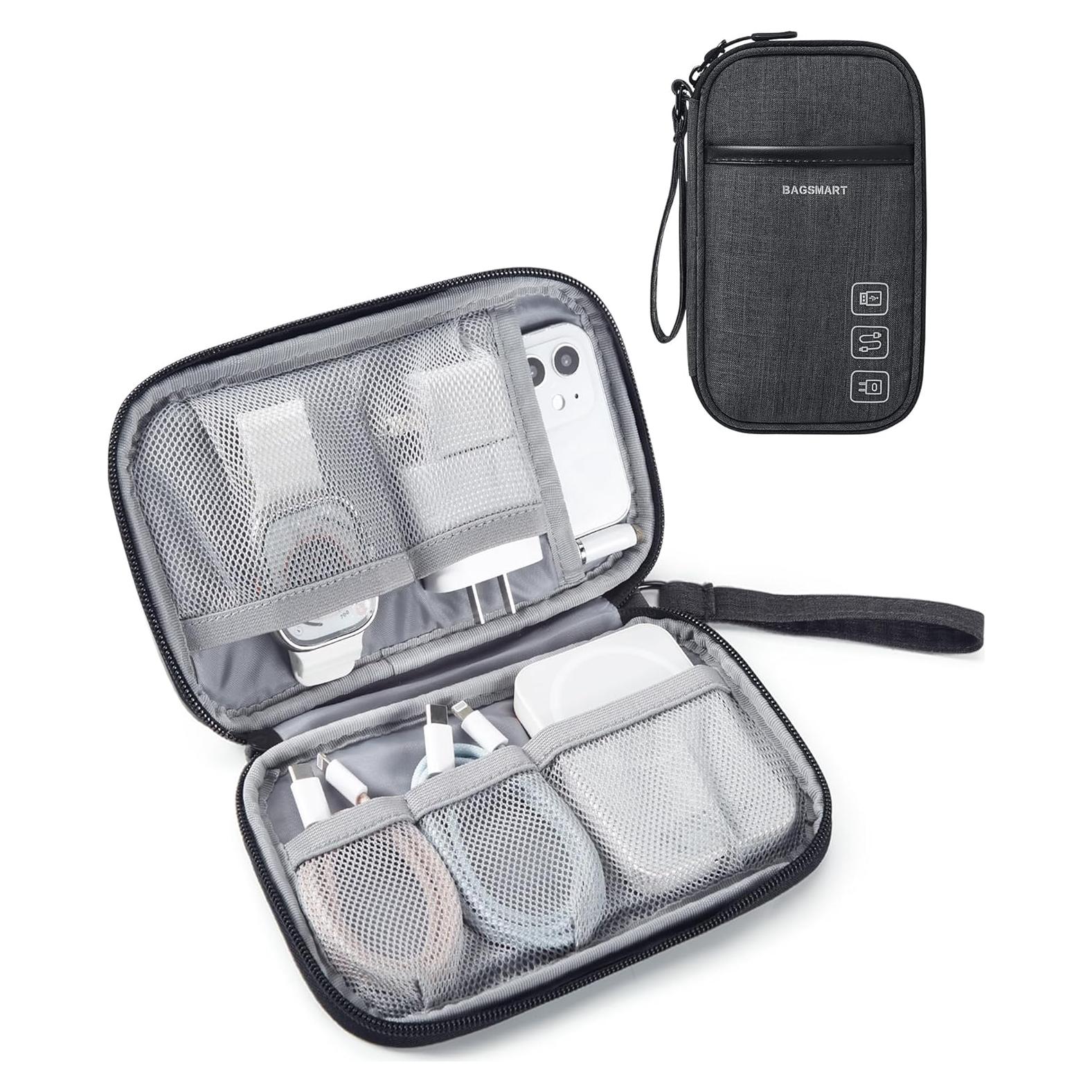 Organizador de Cables BAGSMART Negro 19x11 cm para Viaje