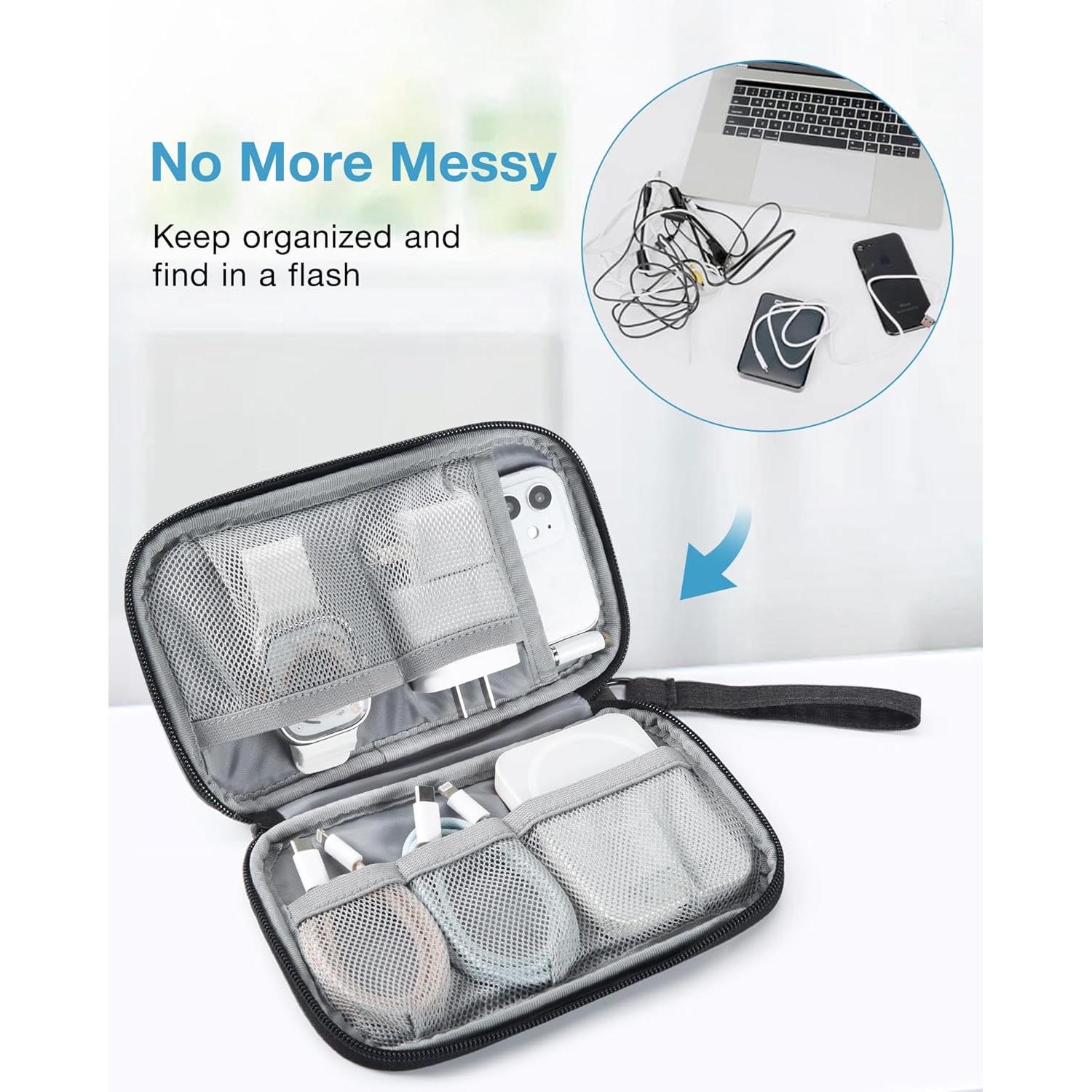 Organizador de Cables BAGSMART Negro 19x11 cm para Viaje