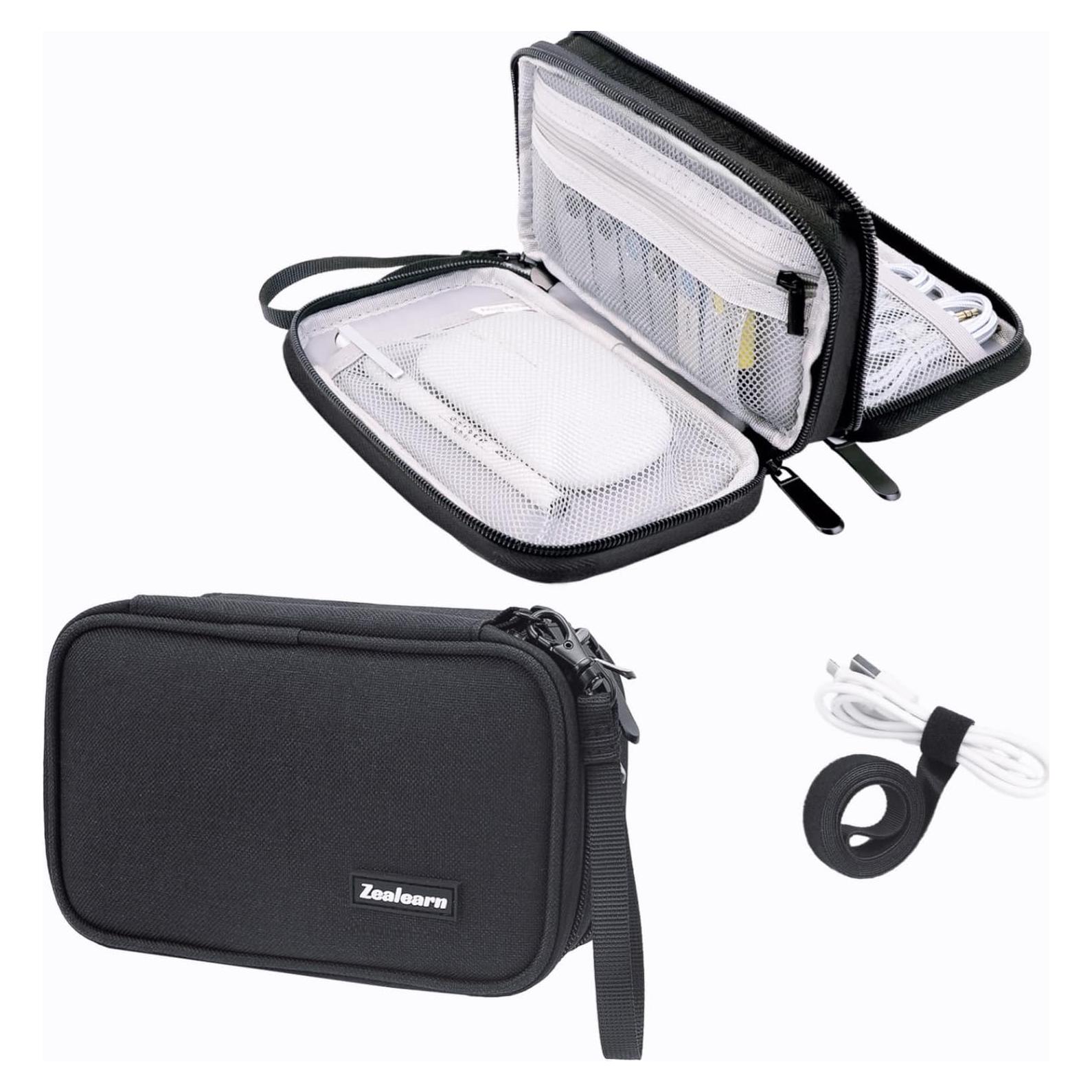 Organizador de Cables de Viaje Case12B Negro Pequeño Grueso