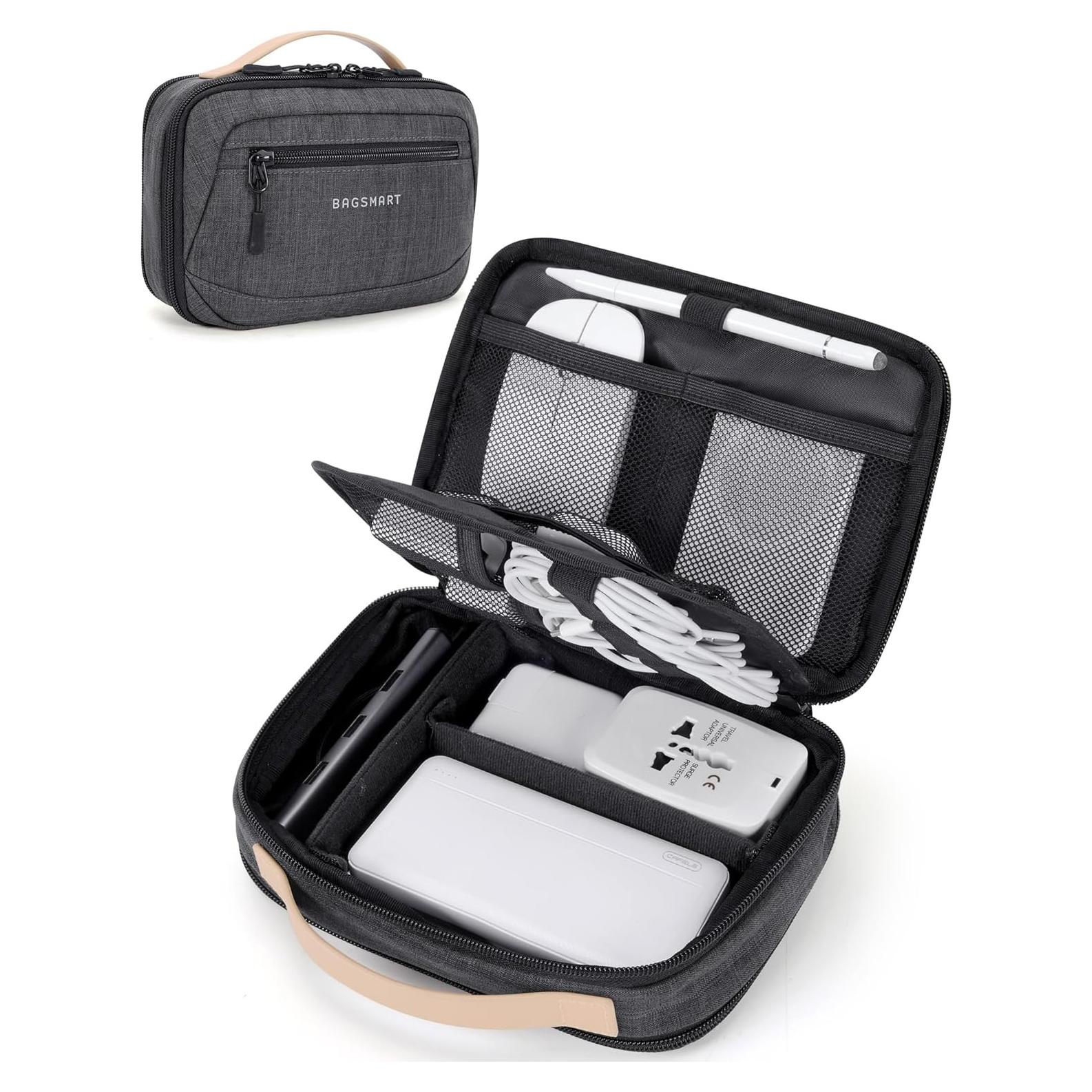 Organizador de Cables de Viaje BAGSMART Expandible 21cm Negro