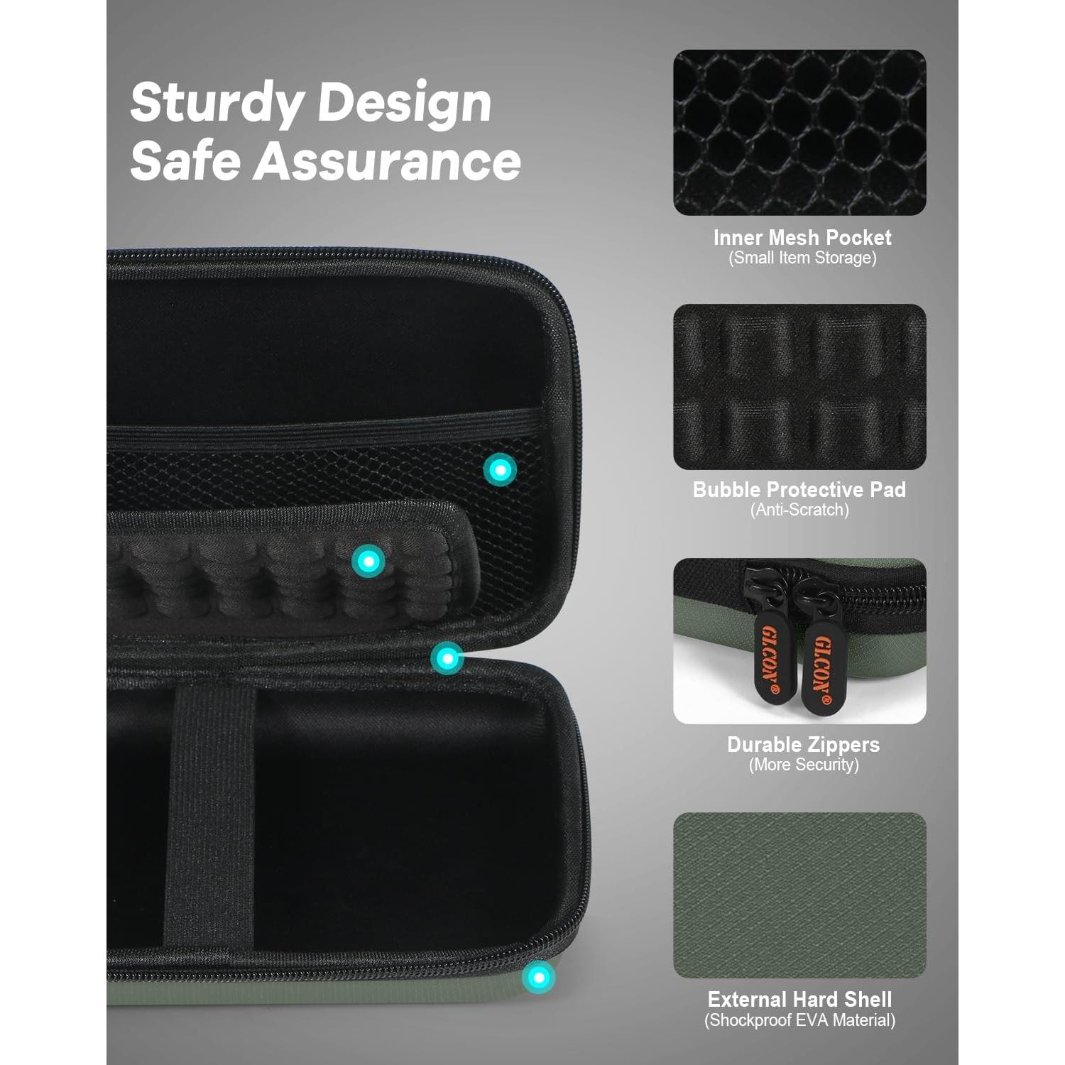 Funda Dura GLCON Verde Ejercito para Accesorios Electrónicos