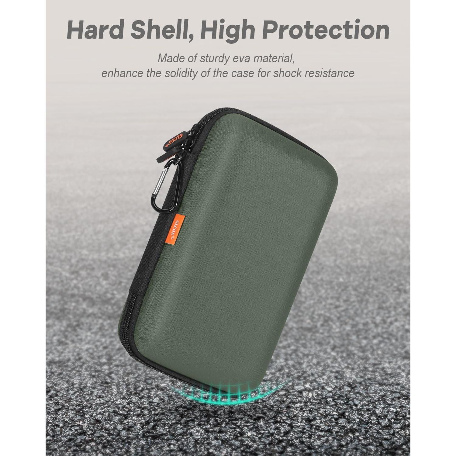 Funda Dura GLCON Verde Ejercito para Accesorios Electrónicos