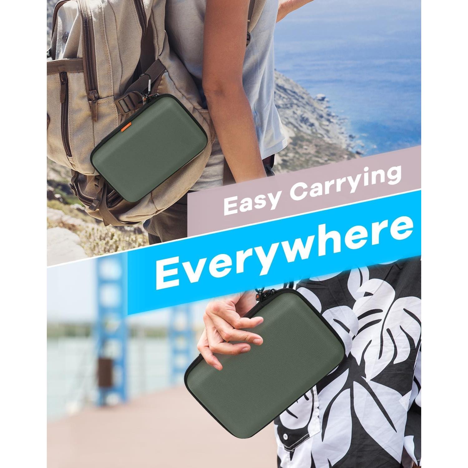 Funda Dura GLCON Verde Ejercito para Accesorios Electrónicos