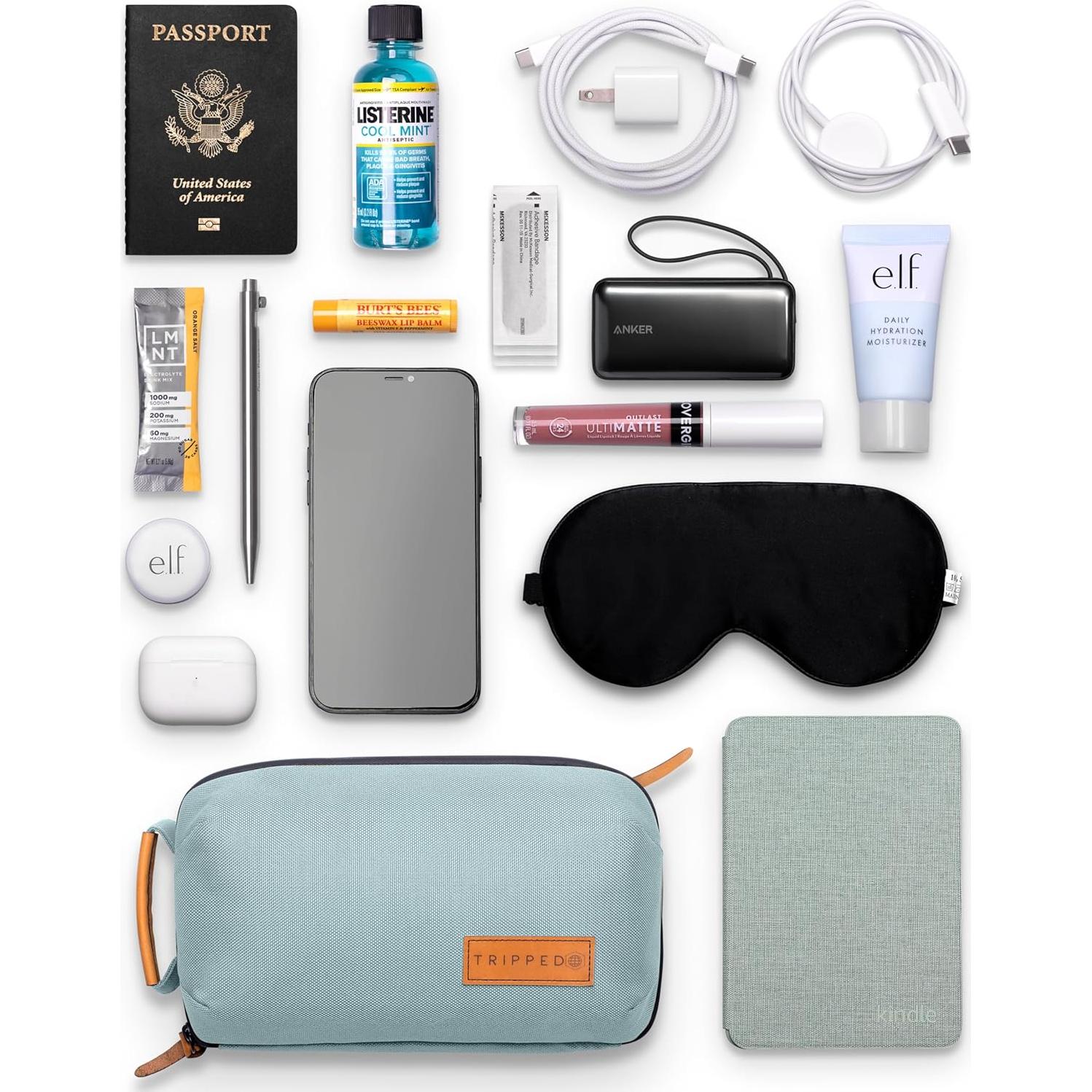 Organizador de Electrónica TRIPPED Verde Polvoriento 24x7.6x14 cm