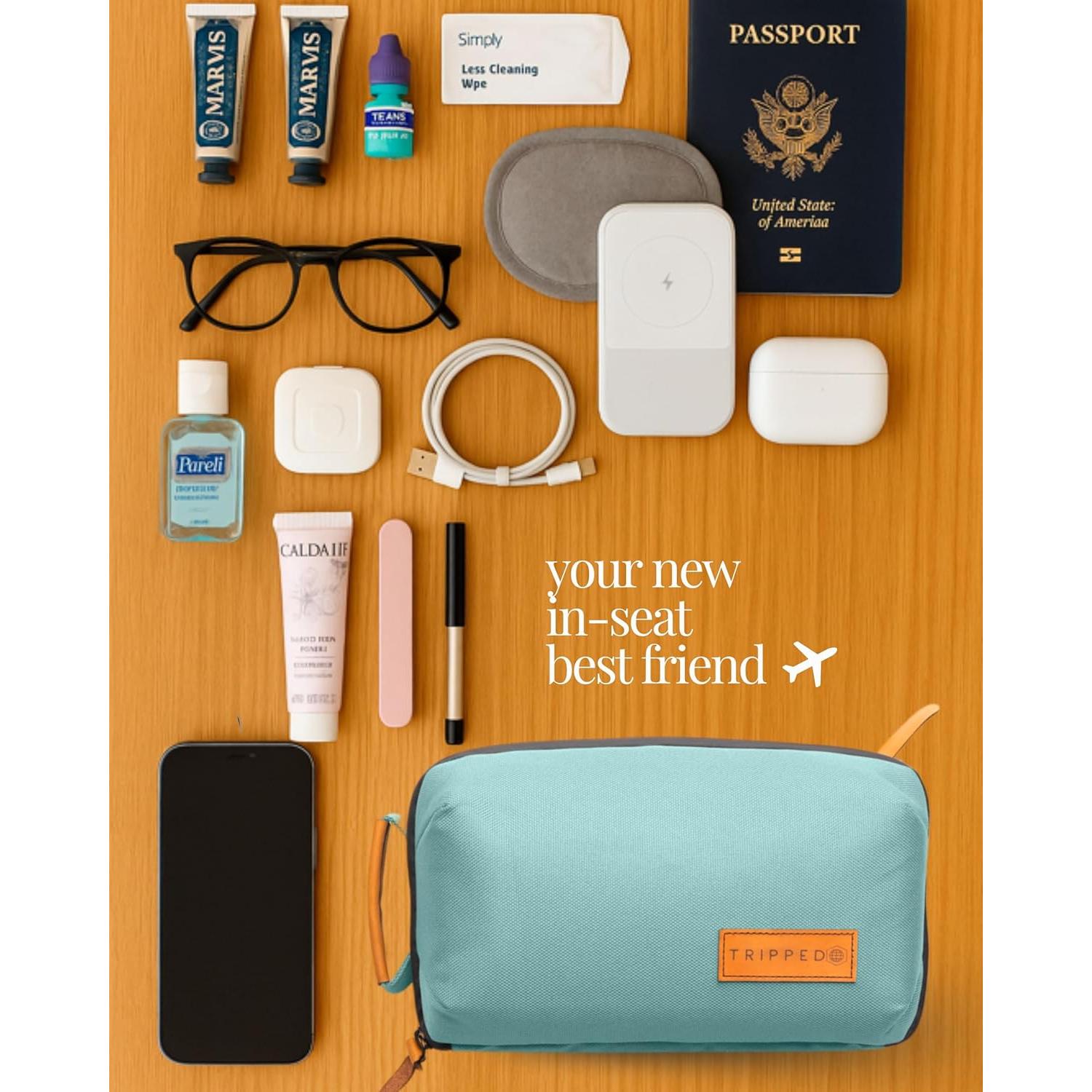 Organizador de Electrónica TRIPPED Verde Polvoriento 24x7.6x14 cm