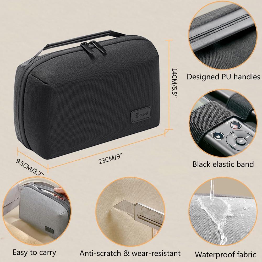 Organizador de Electrónicos Kaxich Beige, Estuche Impermeable 23x14x9.5cm