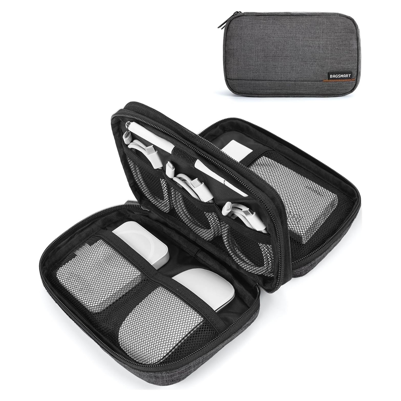 BAGSMART Organizador Electrónico de Viaje 21x13cm Negro