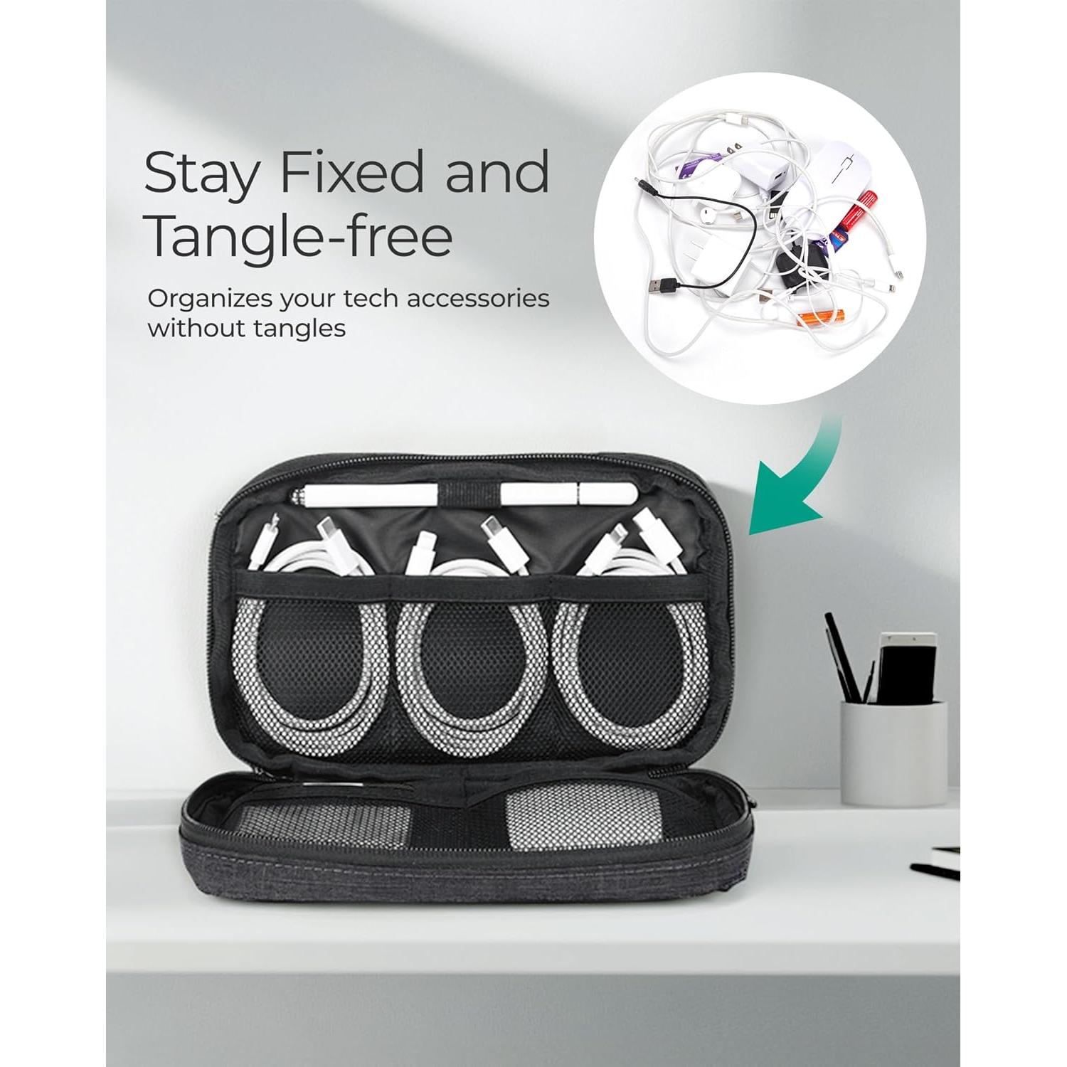 BAGSMART Organizador Electrónico de Viaje 21x13cm Negro