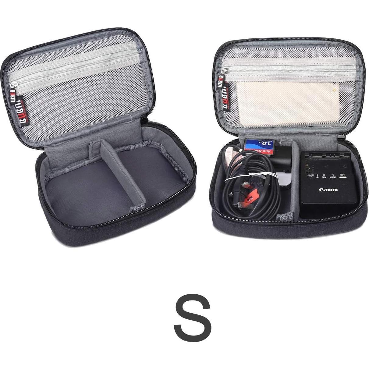 Organizador Electrónico BUBM 3 Pcs Bolsa de Viaje Negra