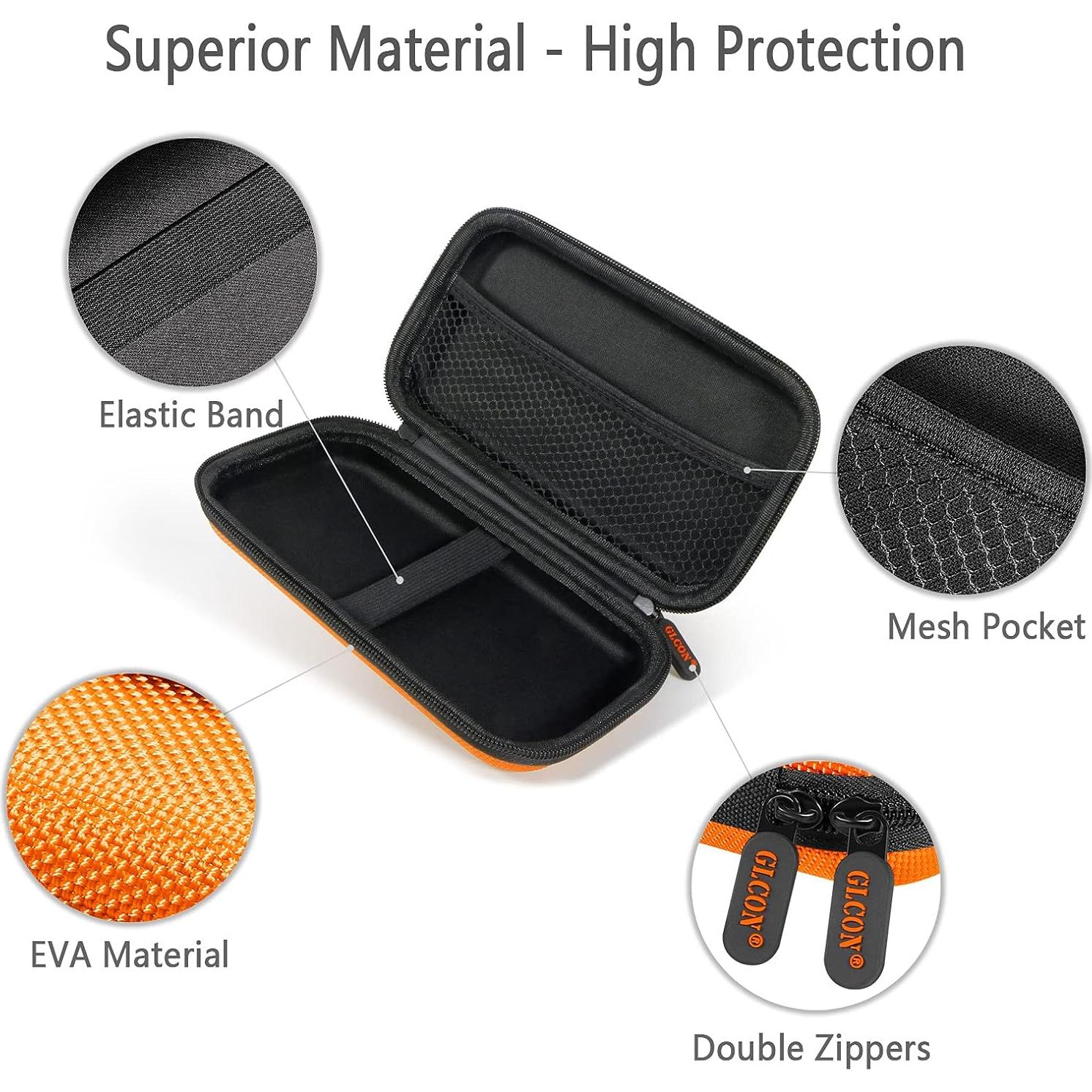 Funda Dura EVA Naranja GLCON para Disco Duro y Accesorios