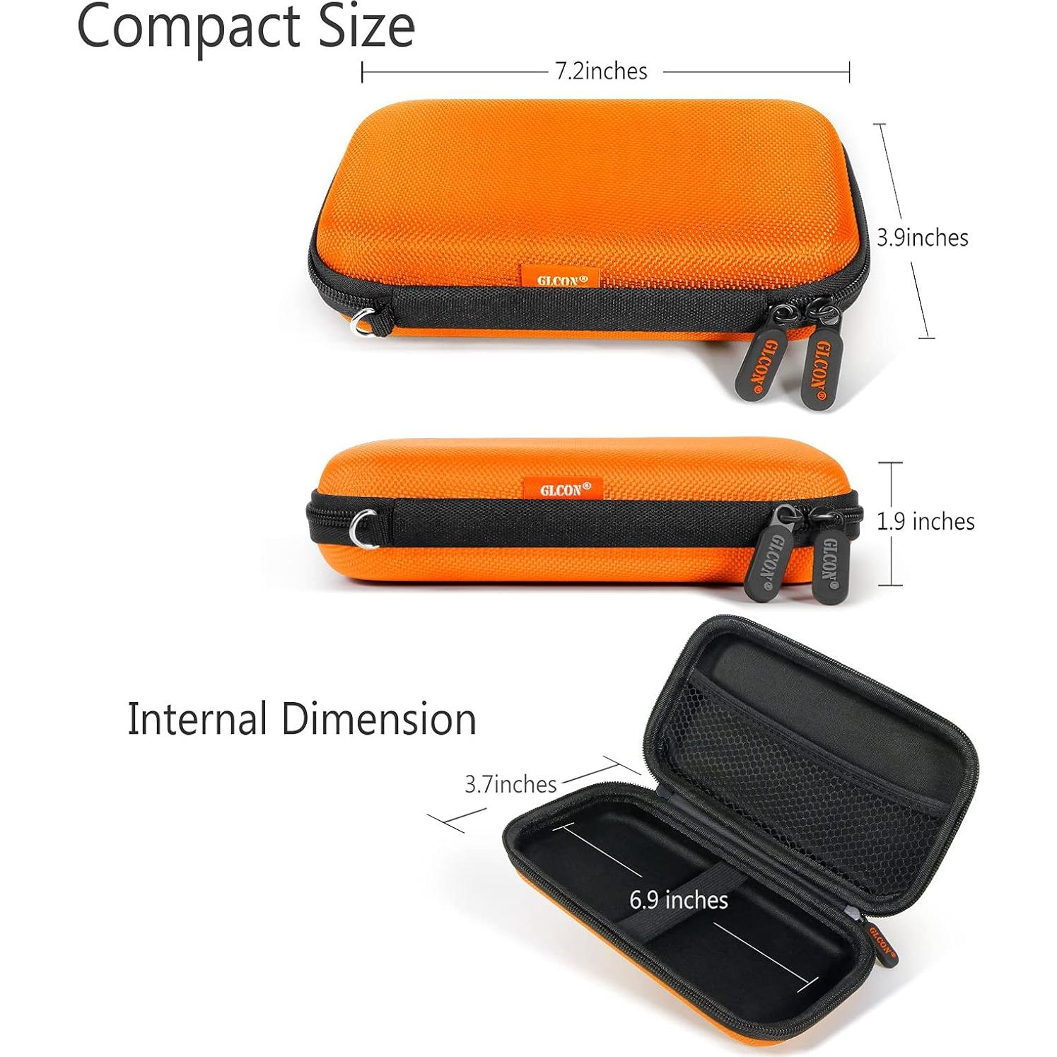 Funda Dura EVA Naranja GLCON para Disco Duro y Accesorios