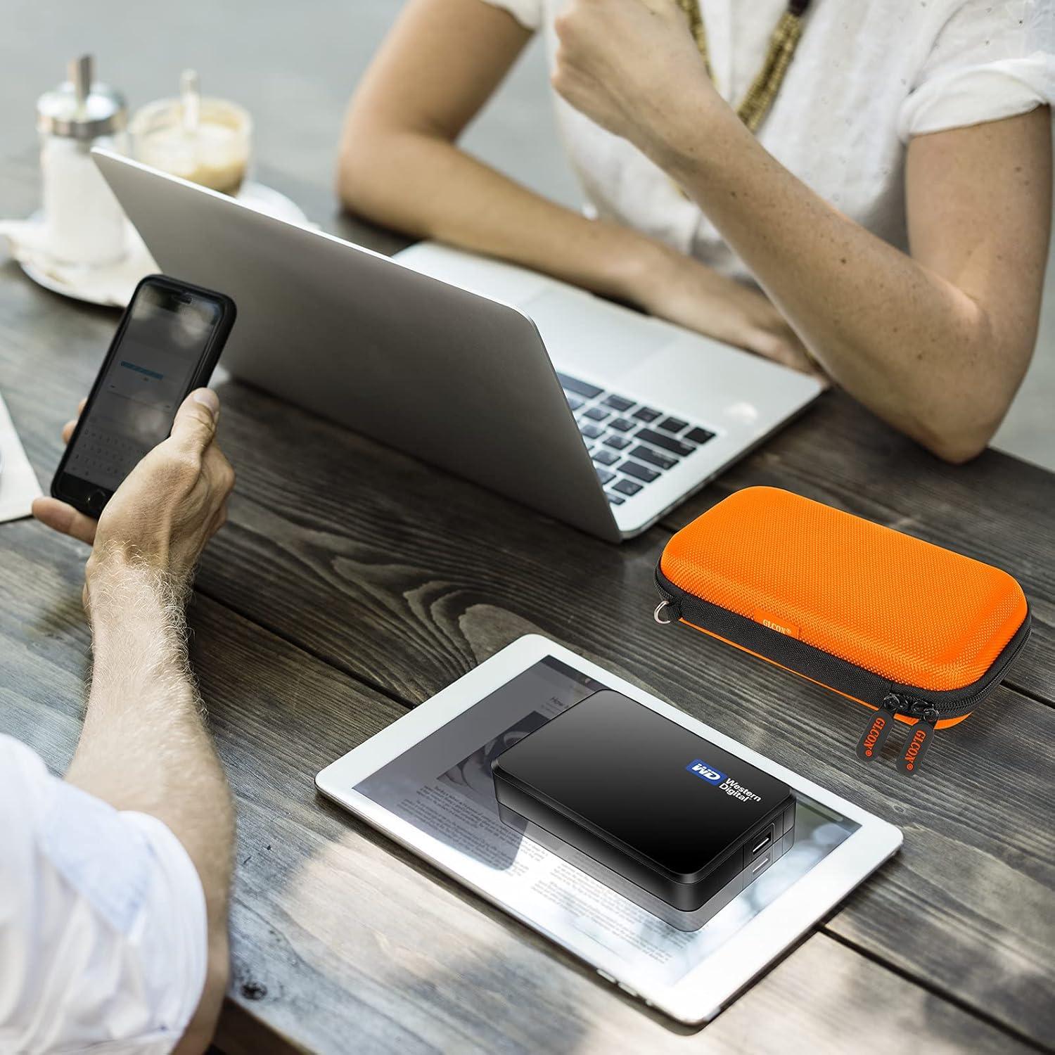 Funda Dura EVA Naranja GLCON para Disco Duro y Accesorios