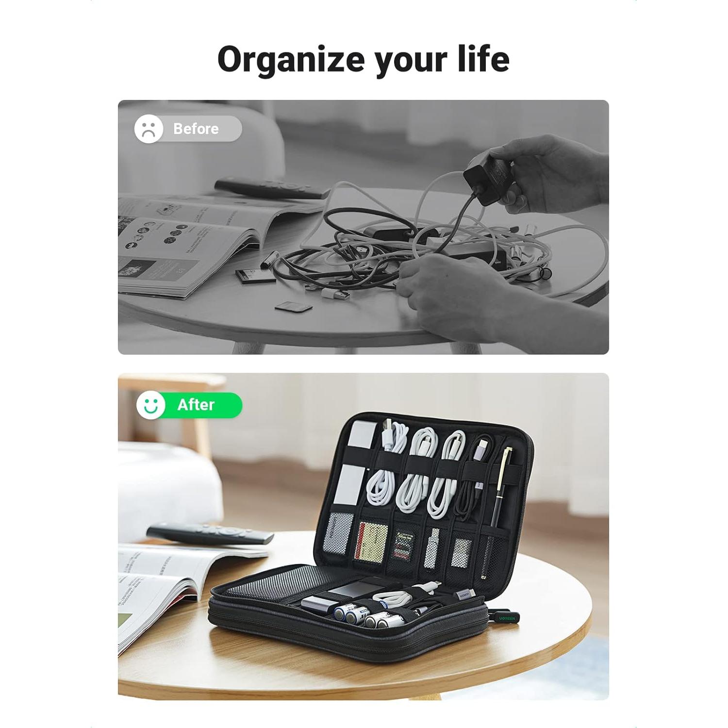 Organizador de Cables UGREEN Doble Capa 24.4x17.5cm