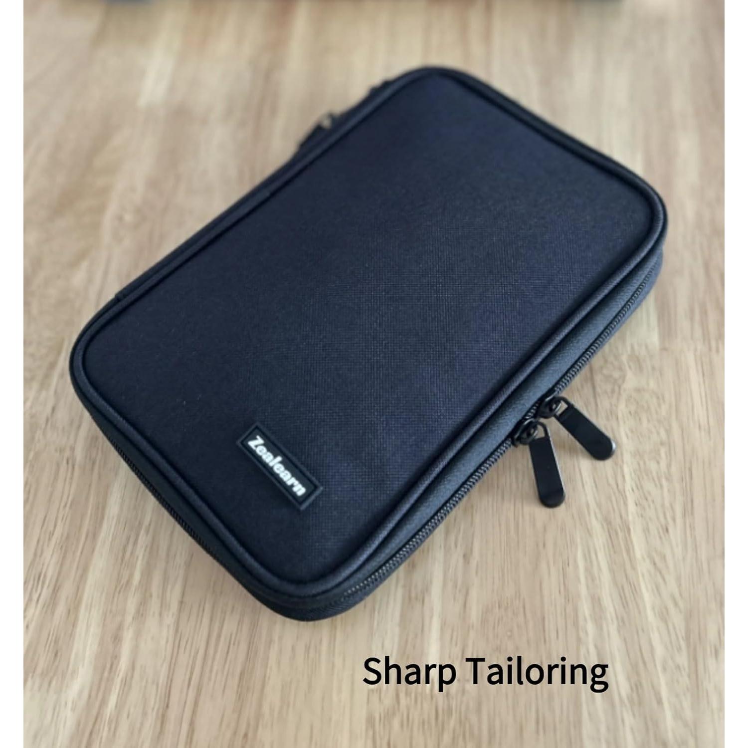 Estuche Organizador de Cables de Viaje Negro 25.4x17.8 cm