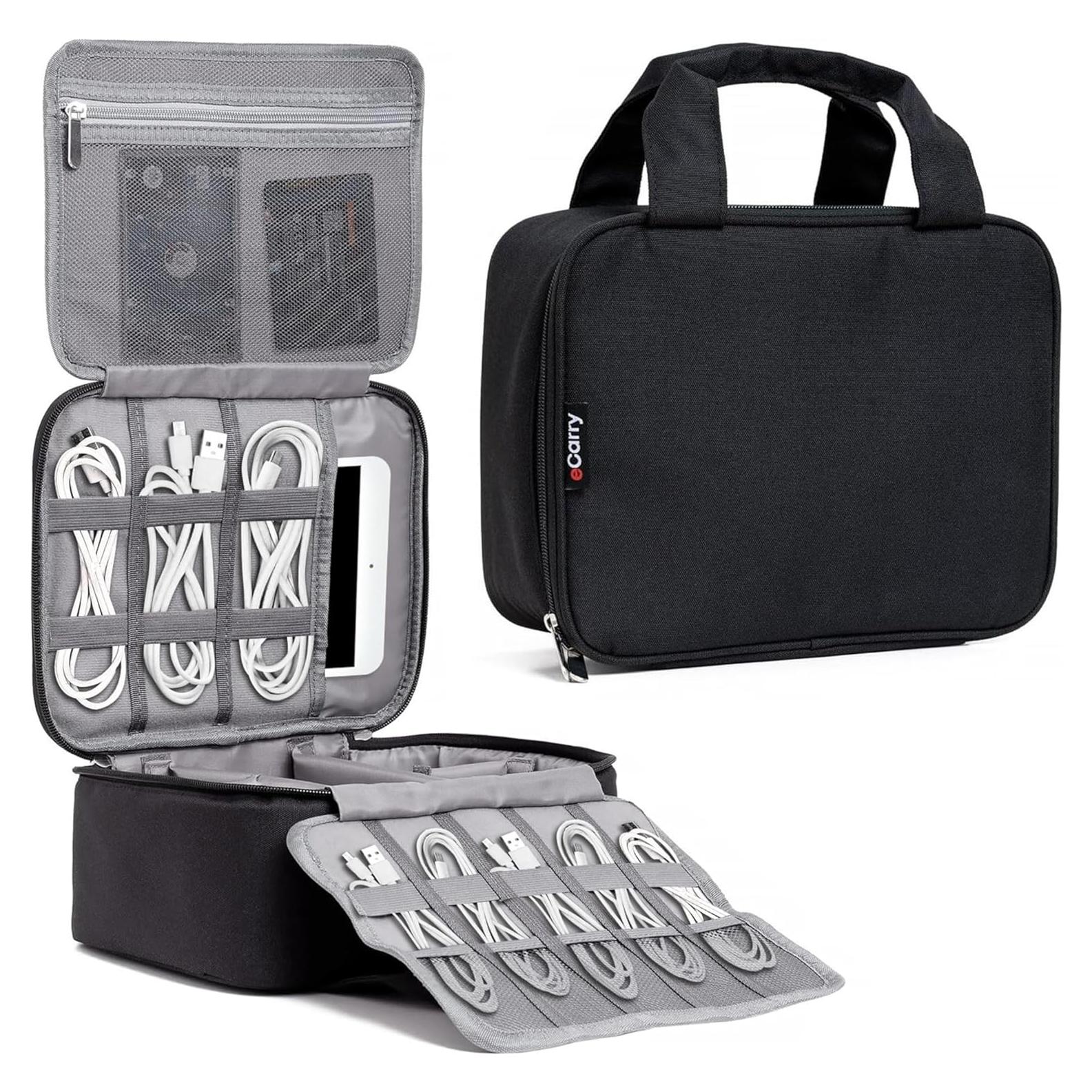 Organizador de Cables eCarry - Funda de Viaje Multicapa 25.4x20.6cm