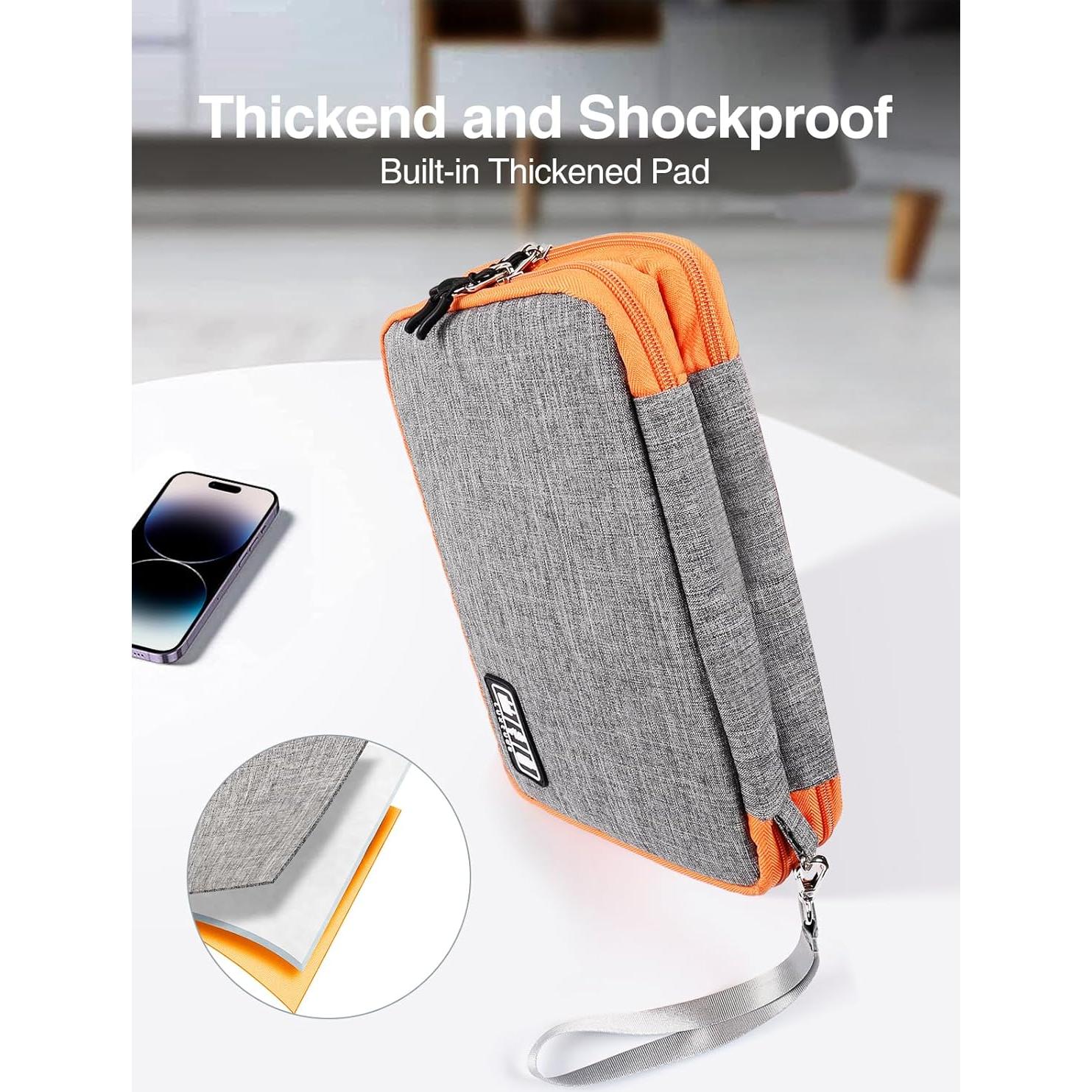 Funda Organizadora de Cables Luxtude Grande Gris 28.4x21.1cm