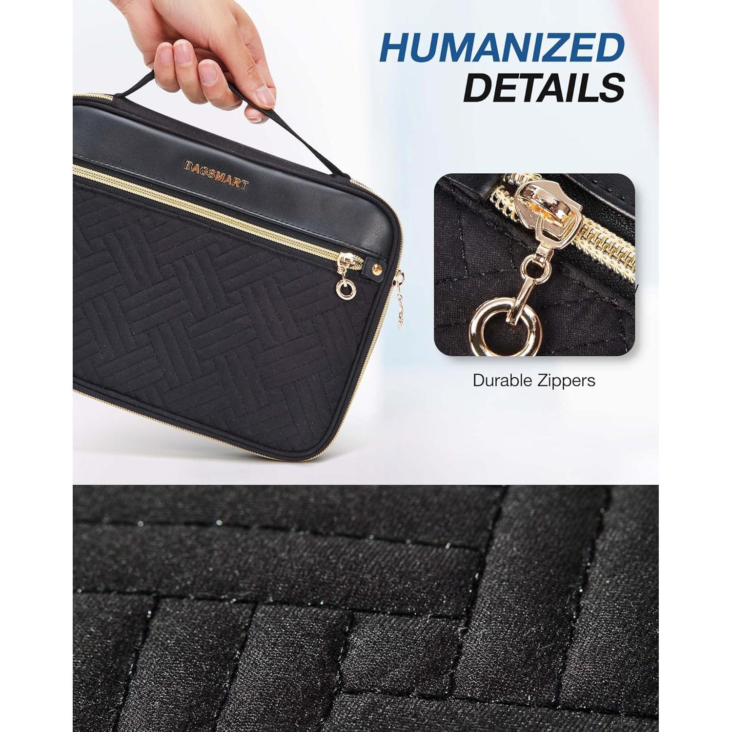 BAGSMART Organizador de Viaje Electrónico Negro 26.9x19.1 cm