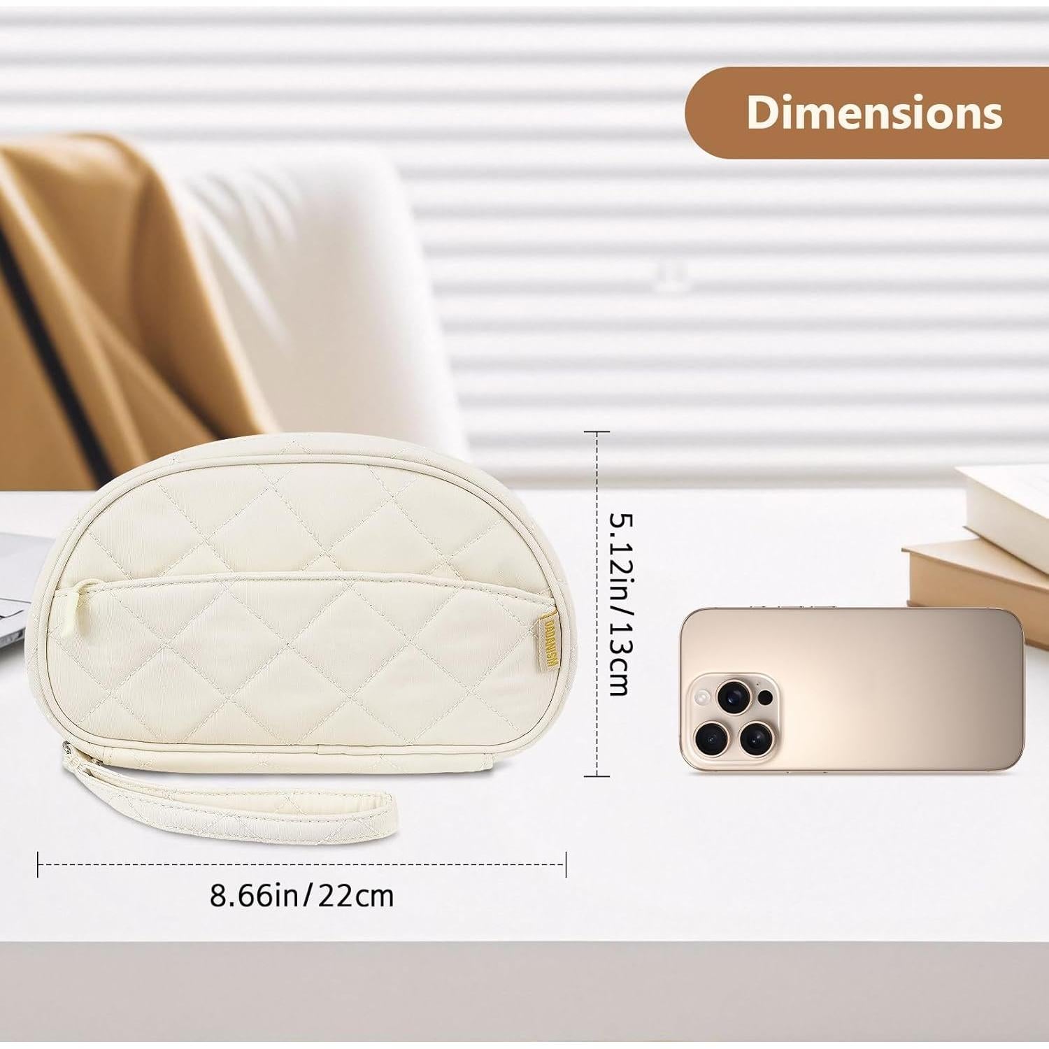 Organizador de Cables Dadanism Beige 22x13x2.5cm para Viaje