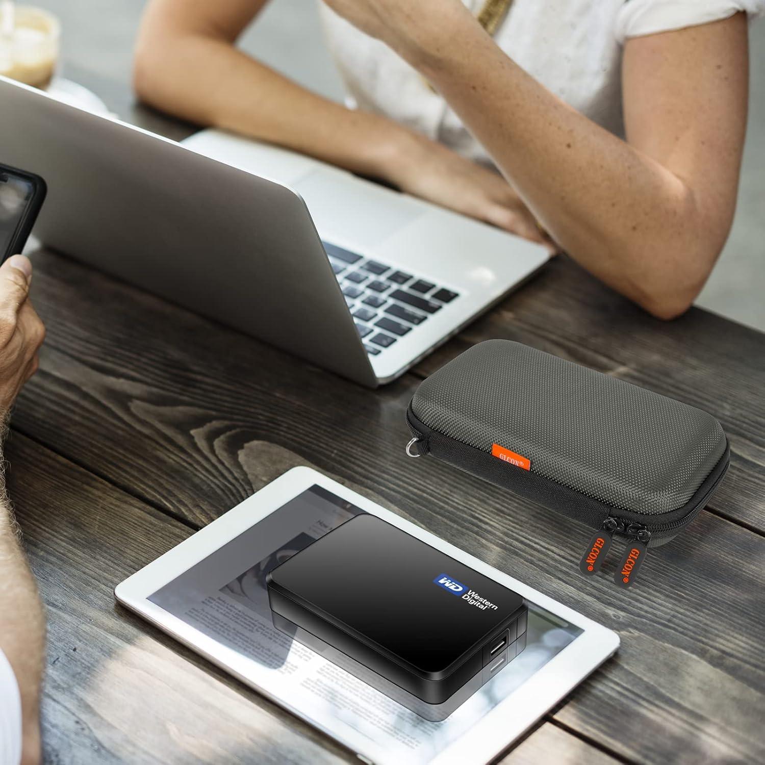 GLCON Funda Organizador de Cables - Dura EVA Gris Plateado