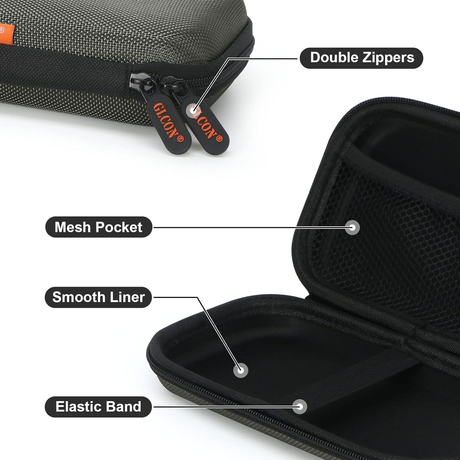 GLCON Funda Organizador de Cables - Dura EVA Gris Plateado