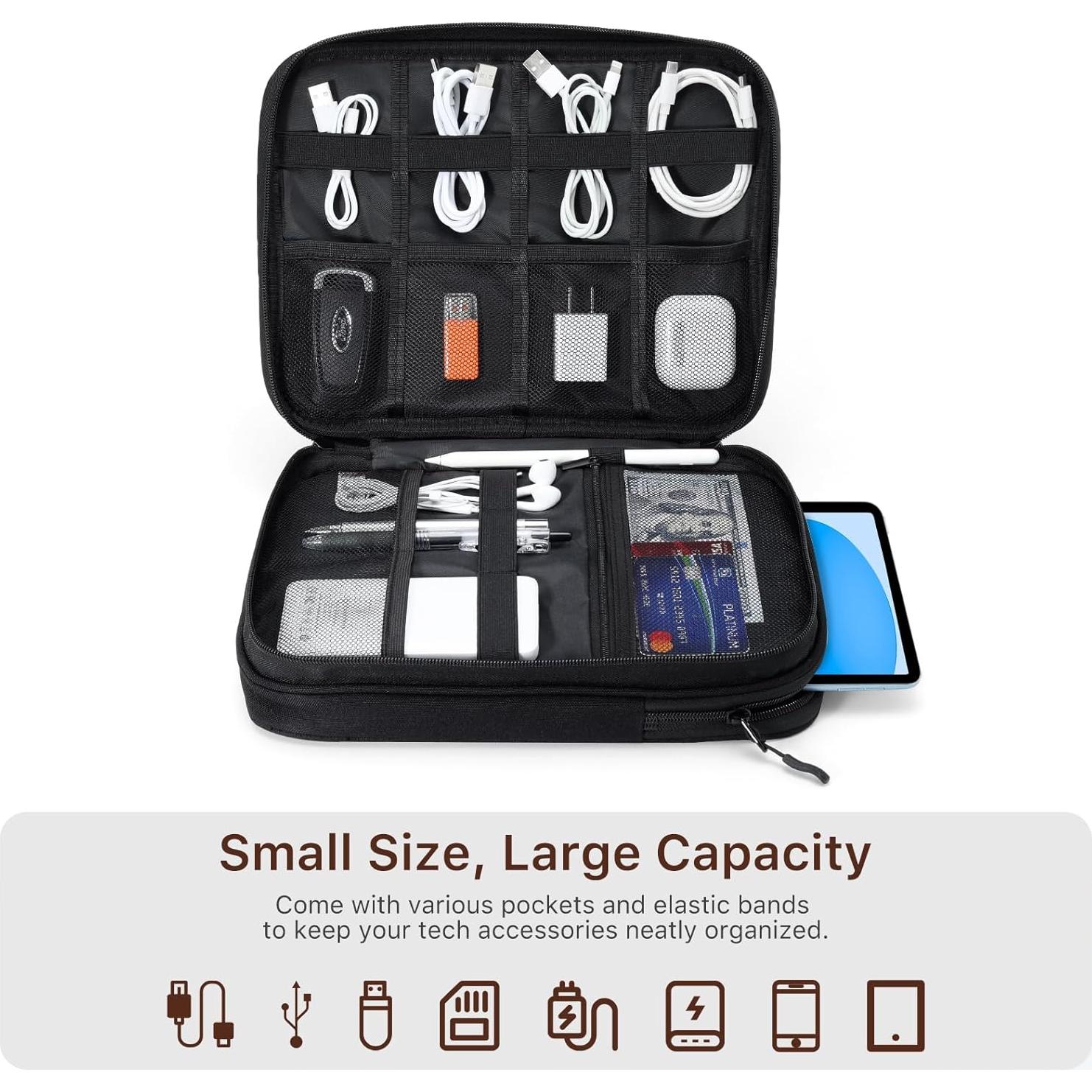 Organizador de Viaje Dadanism para Electrónicos 29x22cm Negro