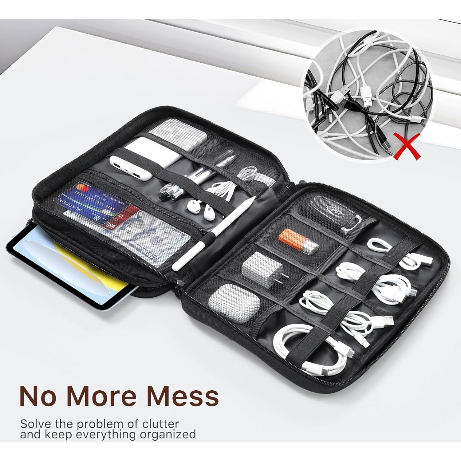 Organizador de Viaje Dadanism para Electrónicos 29x22cm Negro