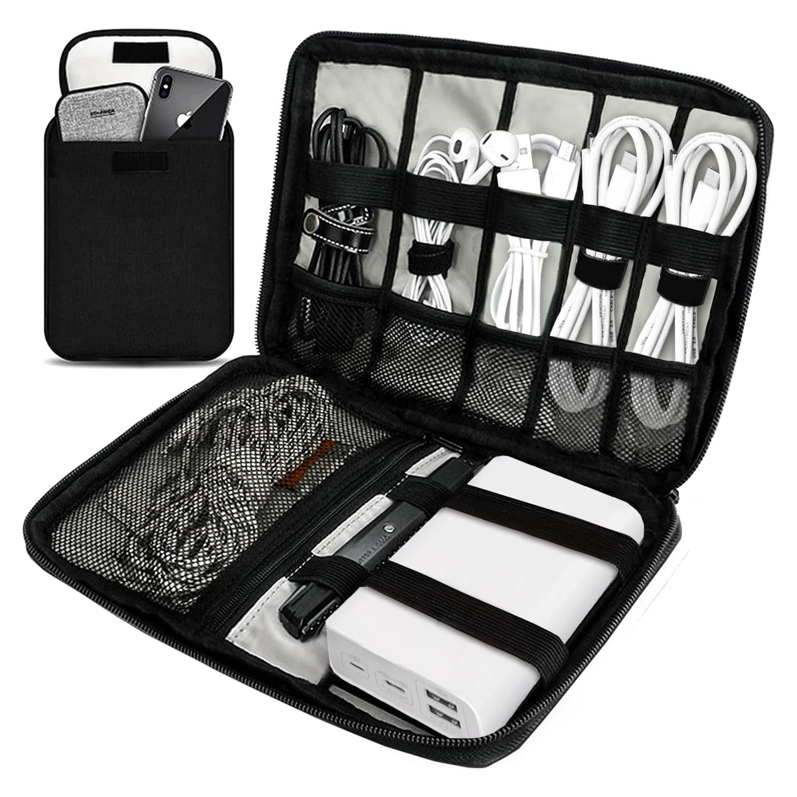 Organizador de Cables Vaxaape Negro 26.9x19.1 cm Nylon